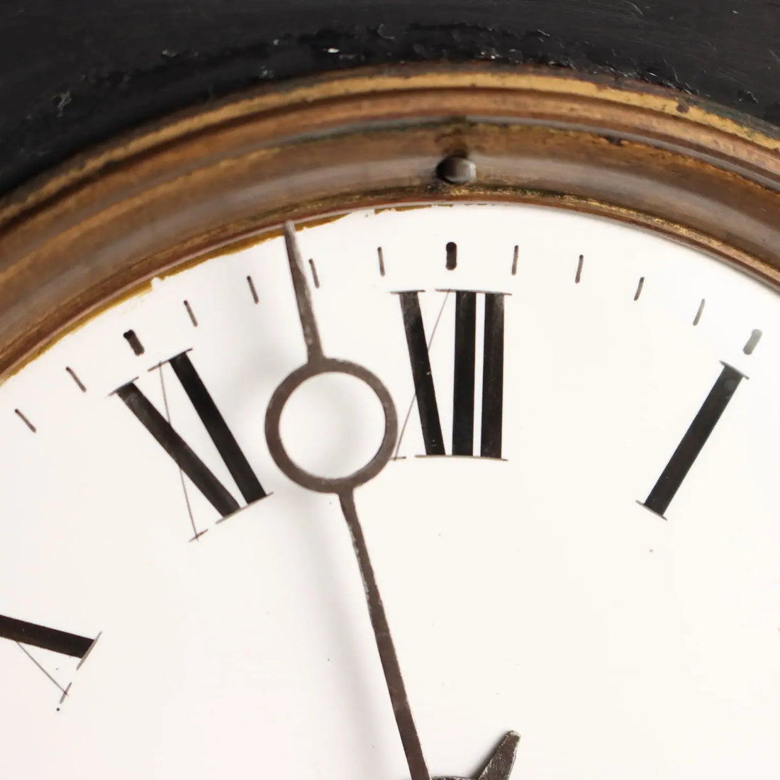 Antique Desk Clock Black Marble Metal Glass XIX Century - France, XIX-XX Century | Antiques | Fancy Goods