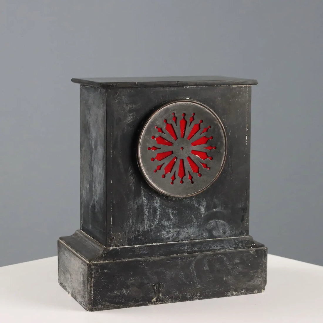 Antique Desk Clock Black Marble Metal Glass XIX Century - France, XIX-XX Century | Antiques | Fancy Goods