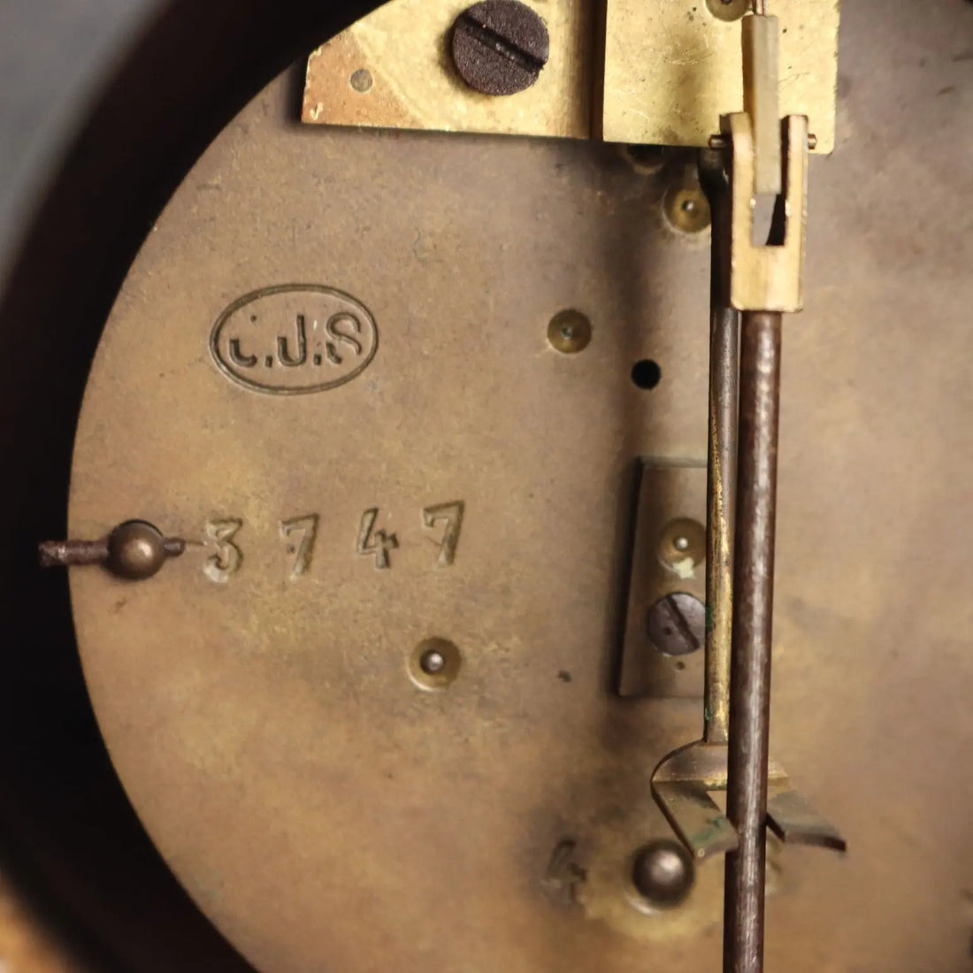 Antique Desk Clock Black Marble Metal Glass XIX Century - France, XIX-XX Century | Antiques | Fancy Goods