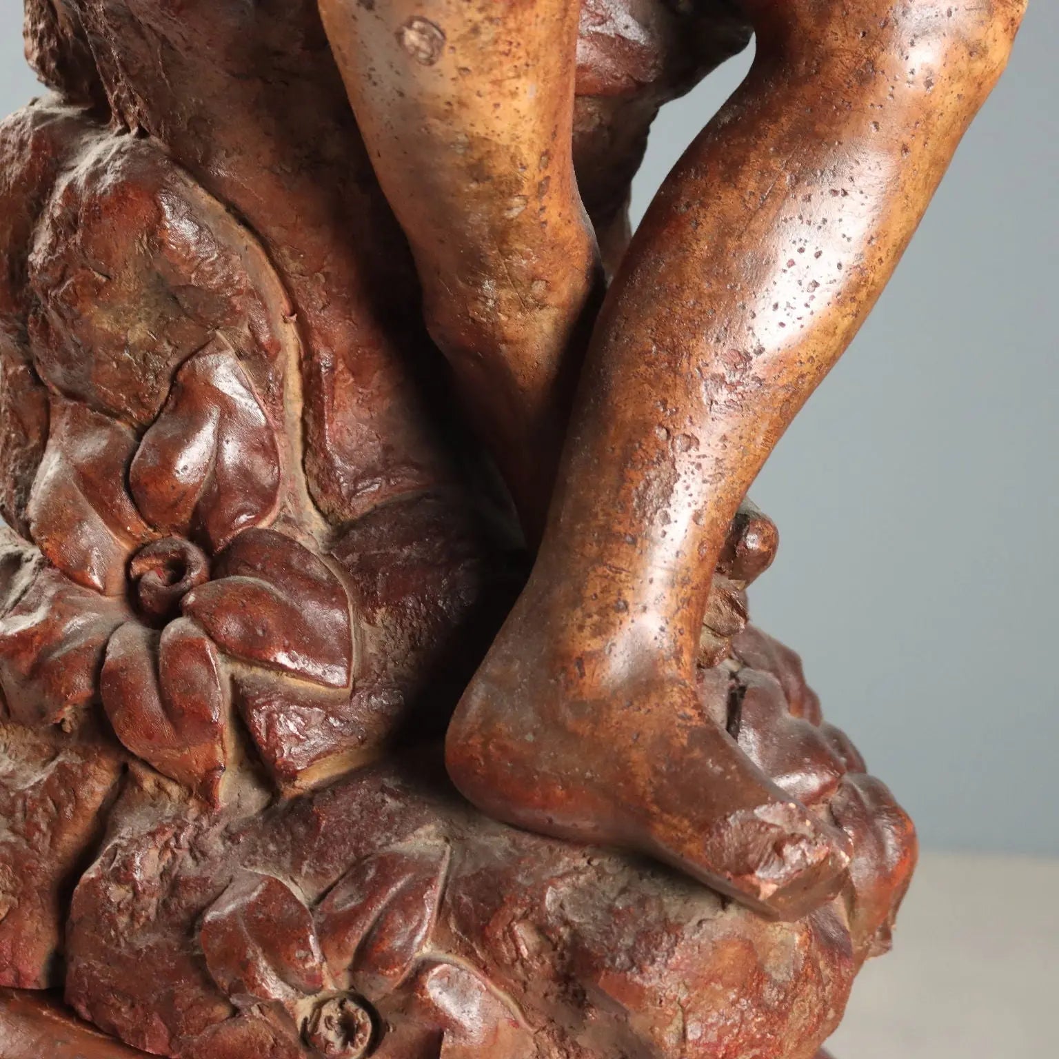 Antique Figurine Child with Dove Terracotta Italy XX Century - Italy, XX Century | Antiques | Fancy Goods