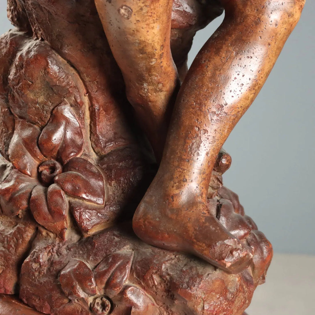 Antique Figurine Child with Dove Terracotta Italy XX Century - Italy, XX Century | Antiques | Fancy Goods