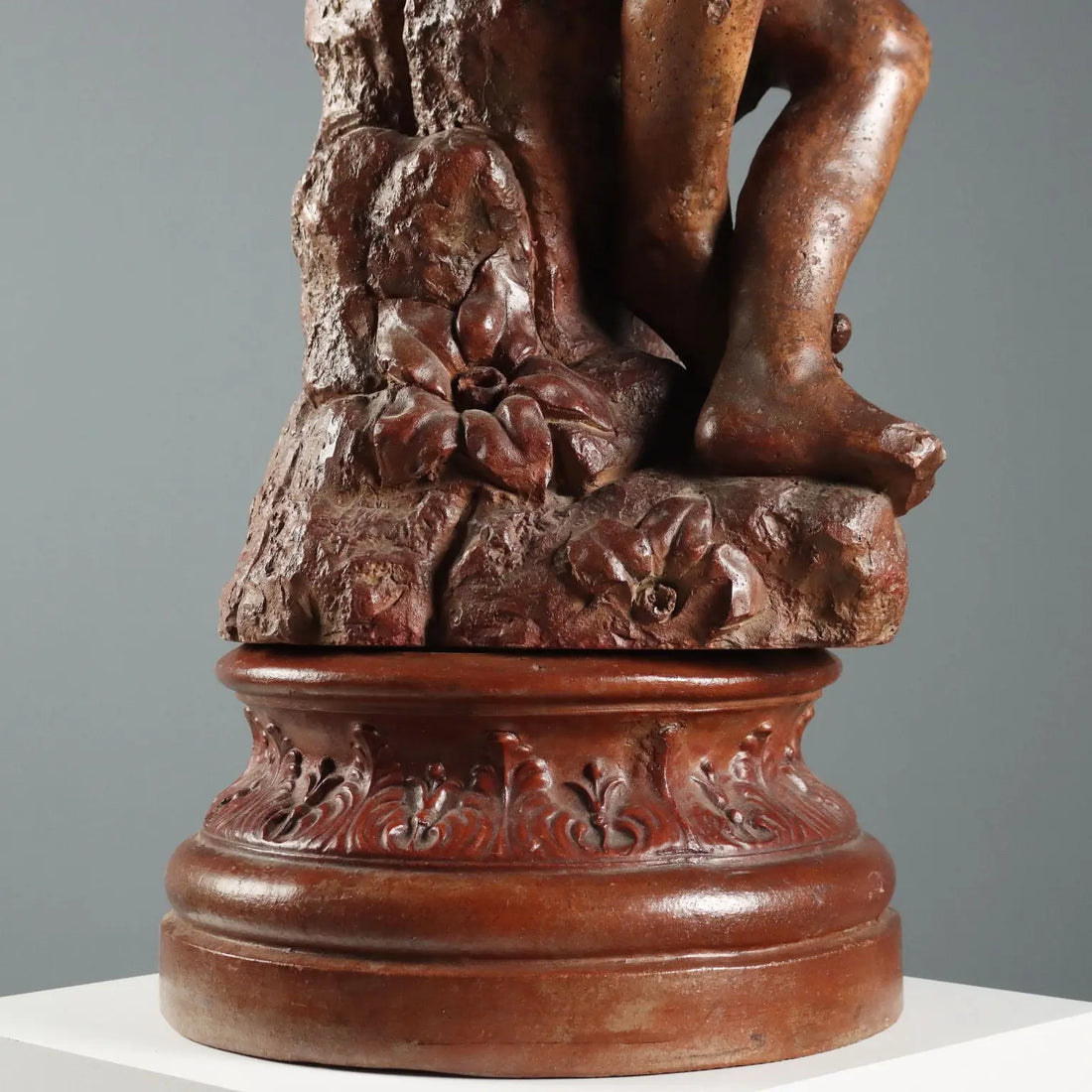 Antique Figurine Child with Dove Terracotta Italy XX Century - Italy, XX Century | Antiques | Fancy Goods