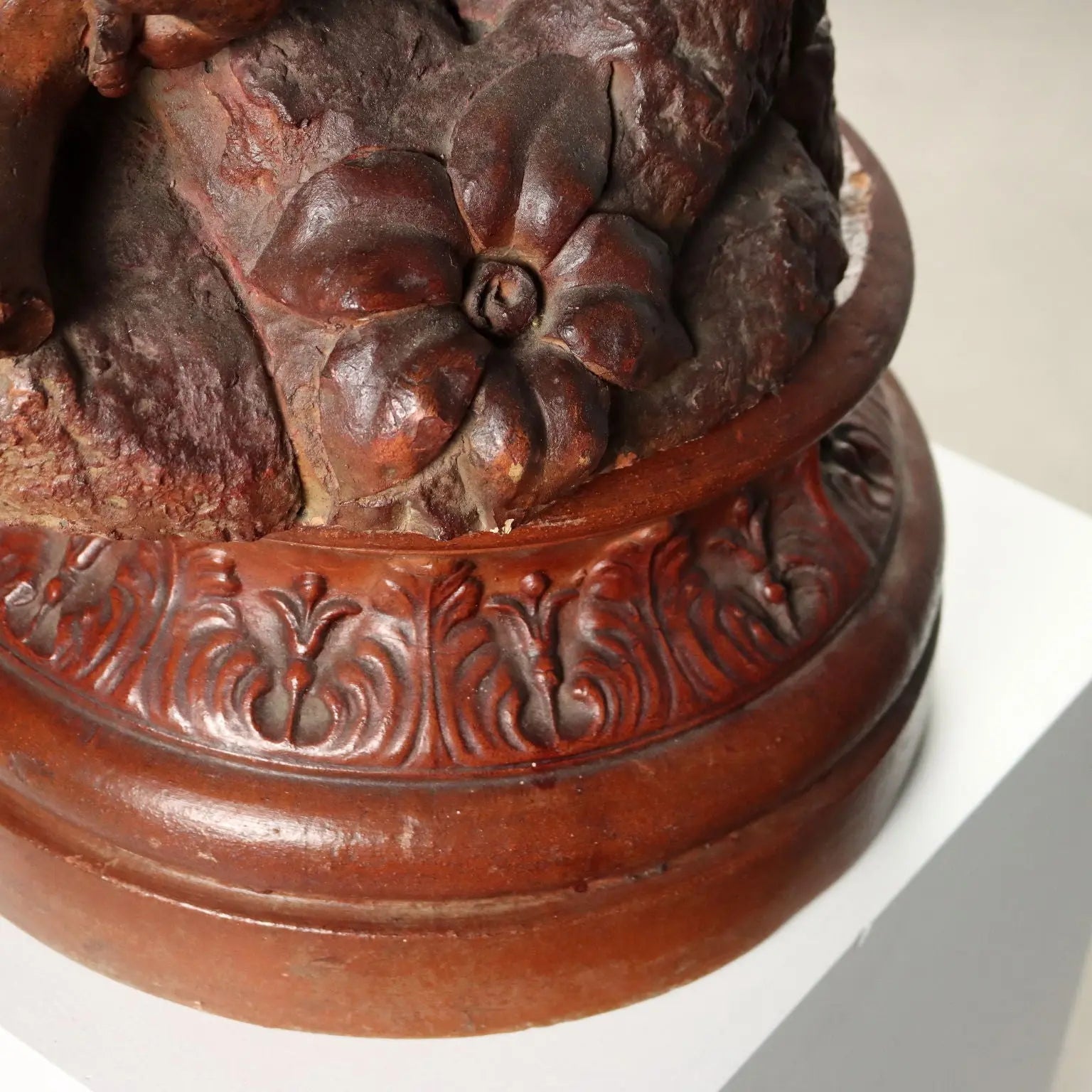 Antique Figurine Child with Dove Terracotta Italy XX Century - Italy, XX Century | Antiques | Fancy Goods
