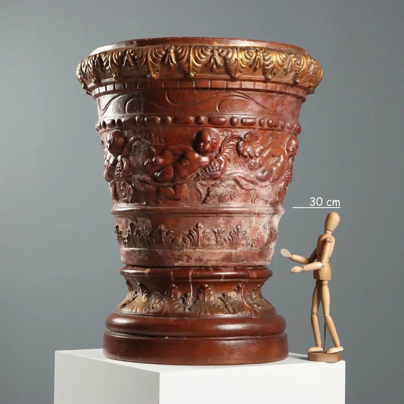 Antique Vase With Support Terracotta Italy XX Century - Italy, XX Century | Antiques | Fancy Goods