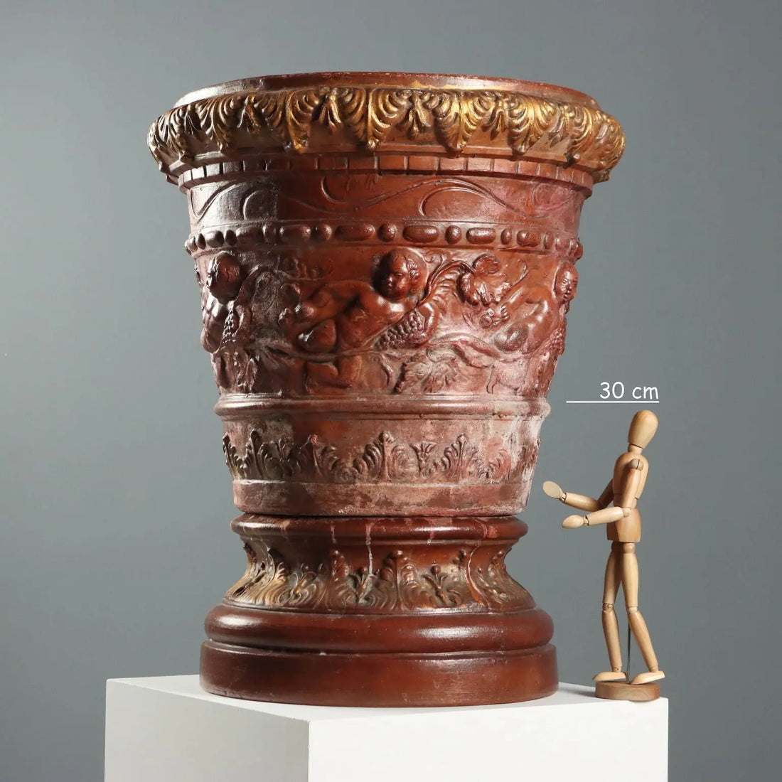 Antique Vase With Support Terracotta Italy XX Century - Italy, XX Century | Antiques | Fancy Goods