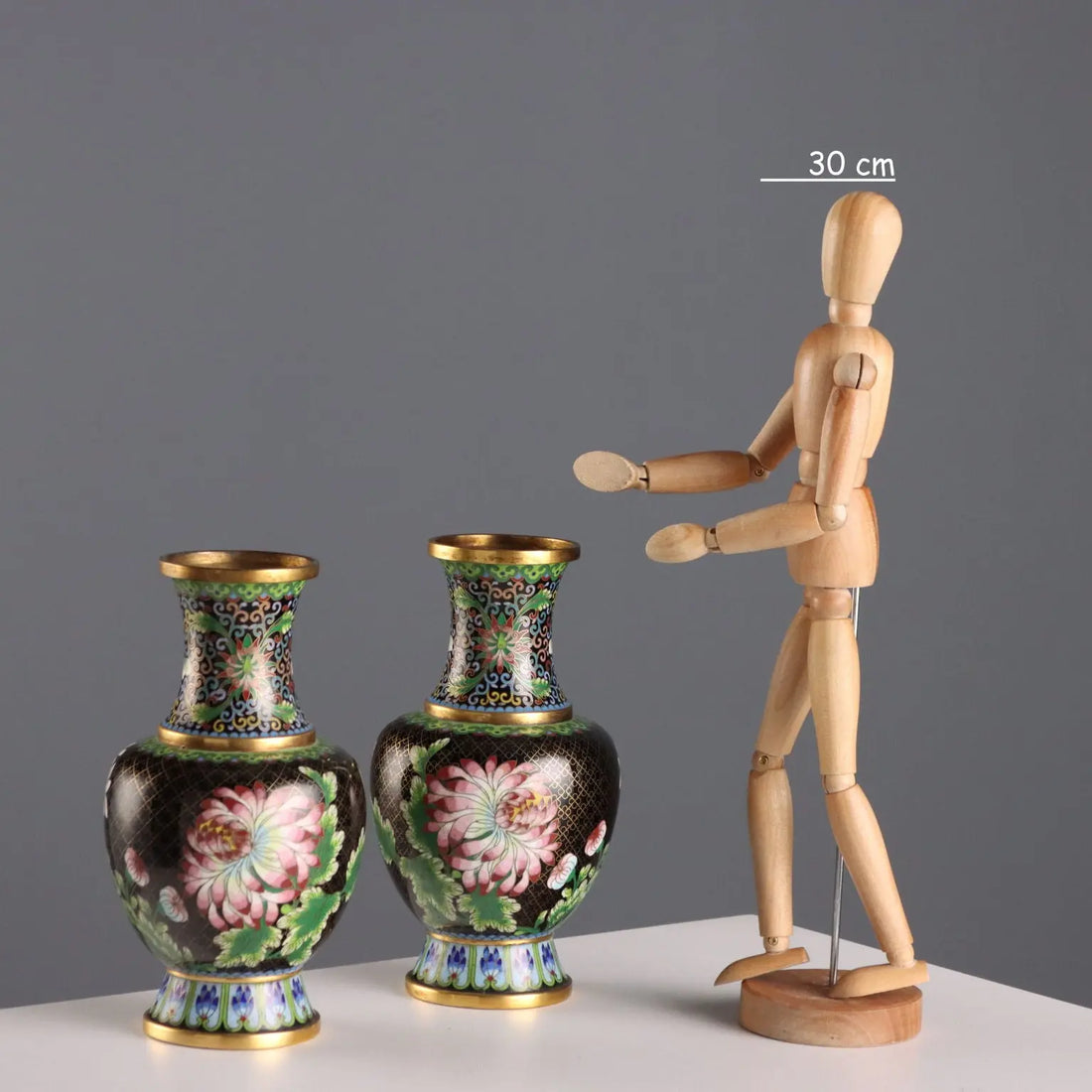 Antique Cloisonné Vases Leaves Decorations China XX Century - China, XX Century | Antiques | Fancy Goods