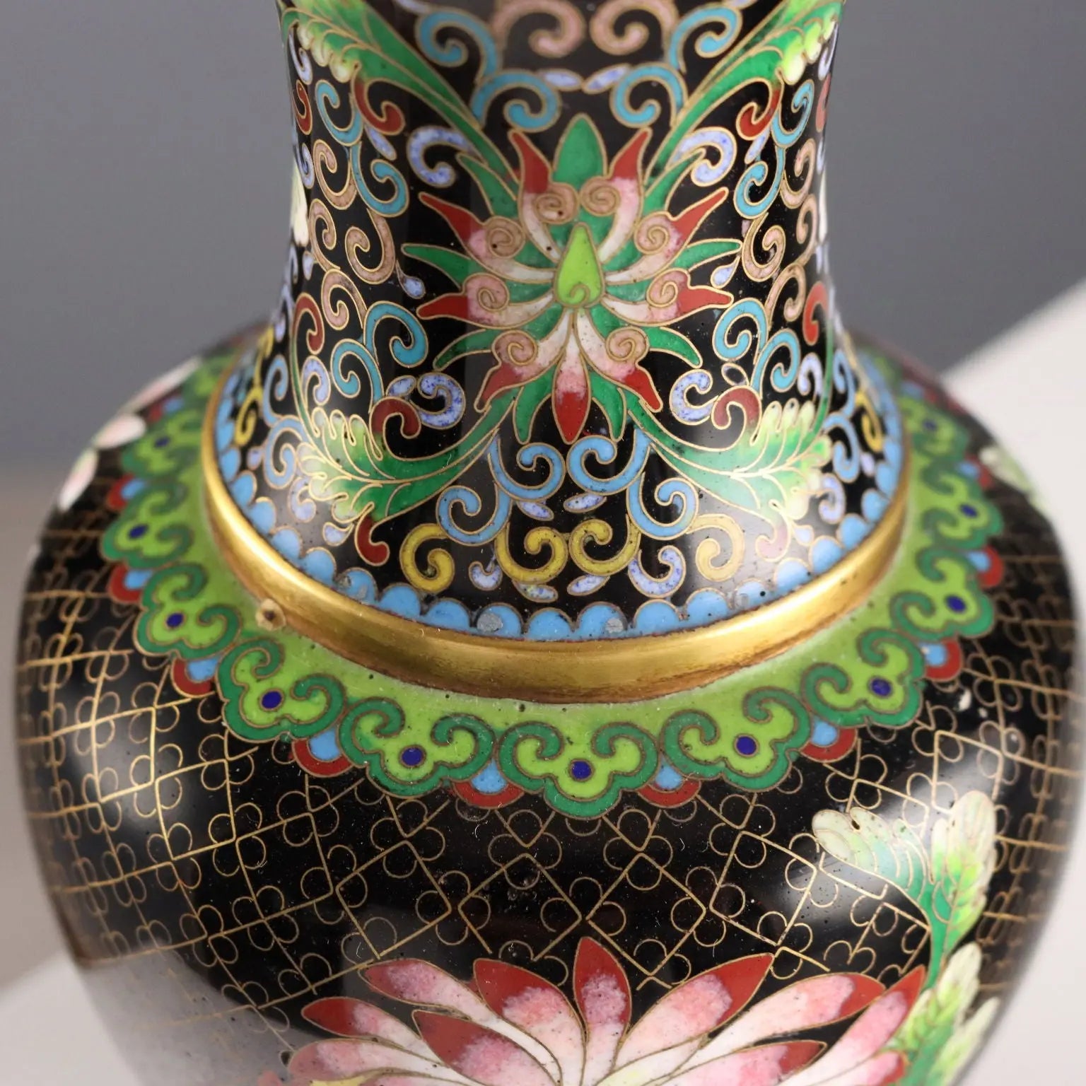 Antique Cloisonné Vases Leaves Decorations China XX Century - China, XX Century | Antiques | Fancy Goods