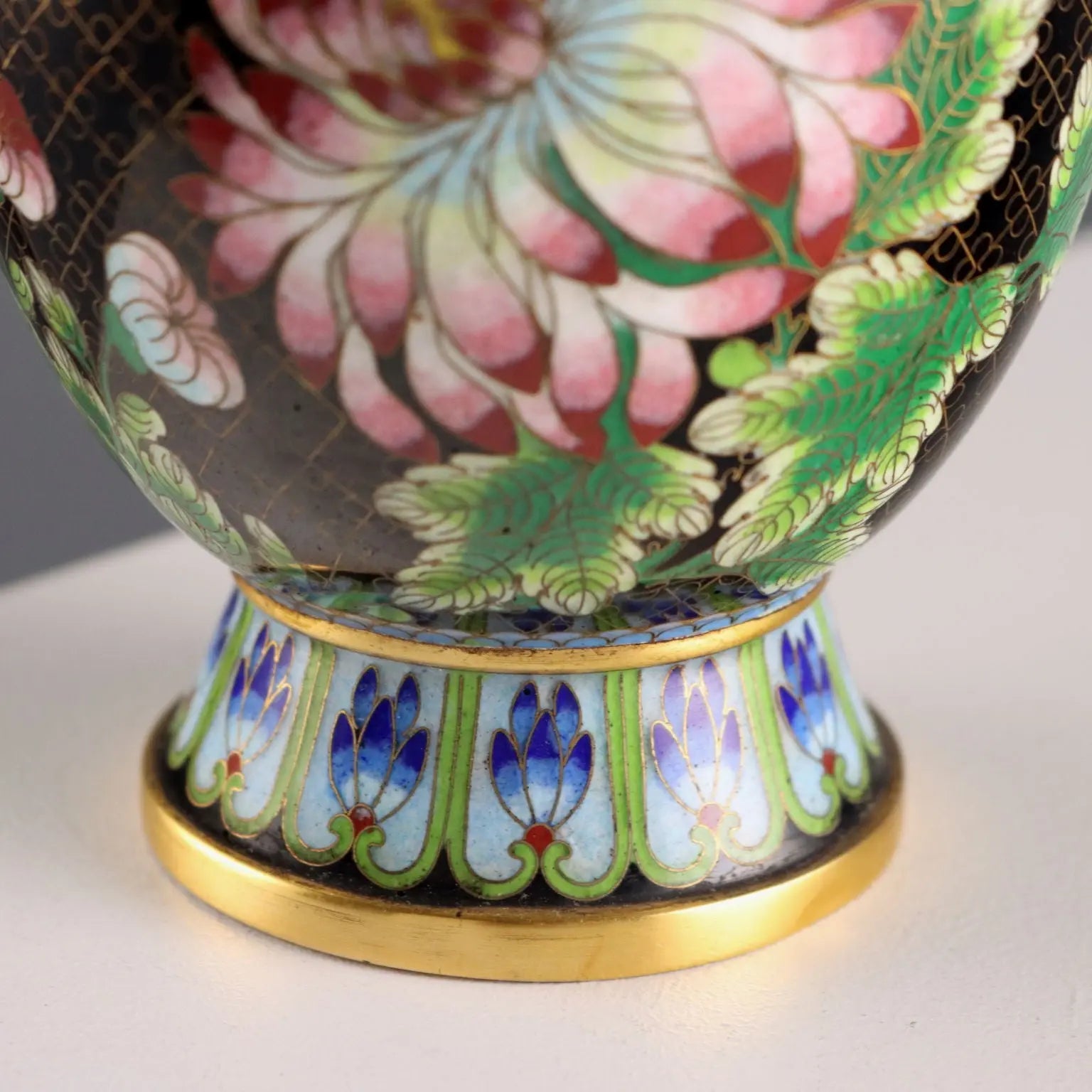 Antique Cloisonné Vases Leaves Decorations China XX Century - China, XX Century | Antiques | Fancy Goods
