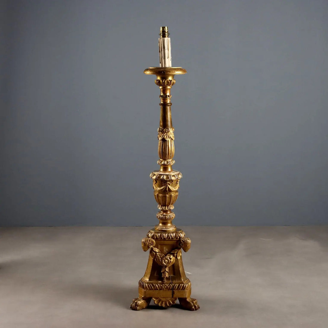 Antique Candelabra Gilded Carved Wood Italy Mid XIX Century - Italy, Mid XIX Century | Antiques | Fancy Goods