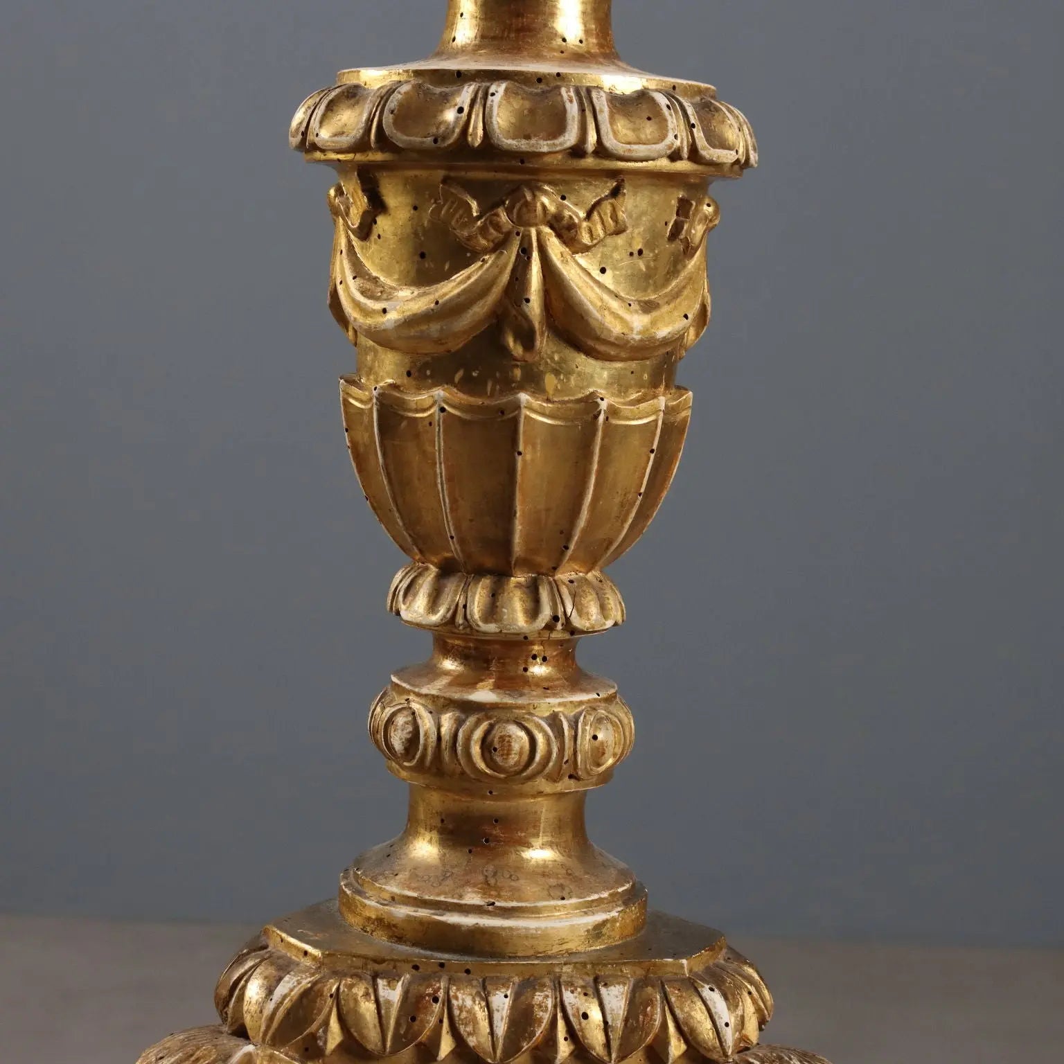 Antique Candelabra Gilded Carved Wood Italy Mid XIX Century - Italy, Mid XIX Century | Antiques | Fancy Goods