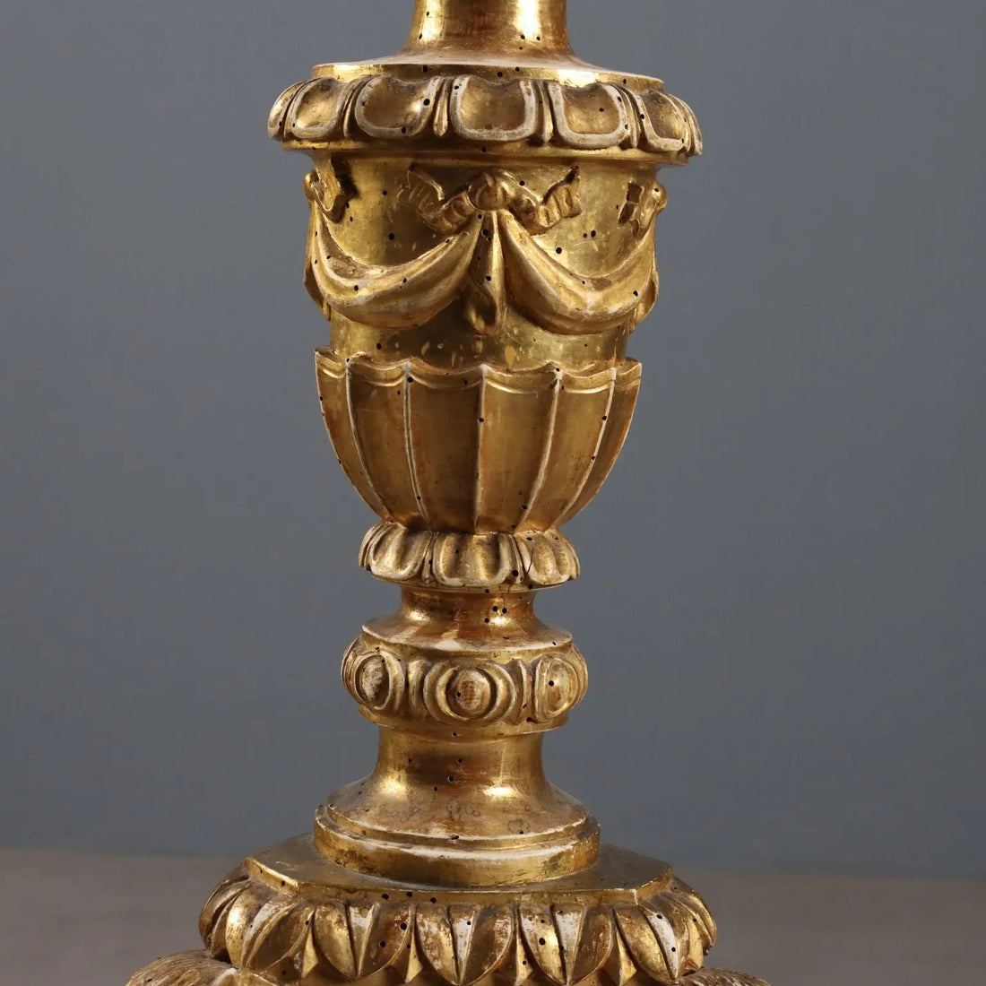 Antique Candelabra Gilded Carved Wood Italy Mid XIX Century - Italy, Mid XIX Century | Antiques | Fancy Goods