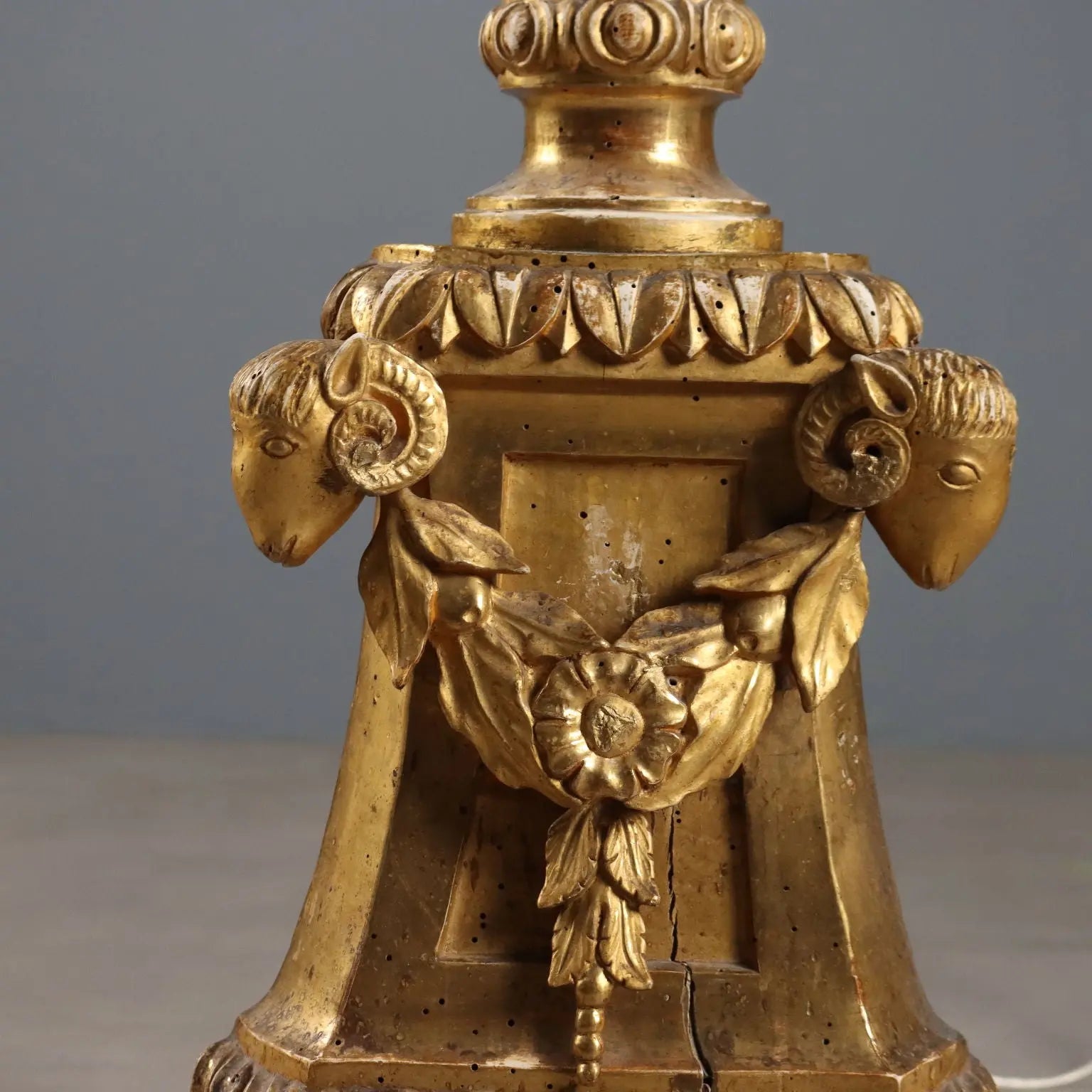 Antique Candelabra Gilded Carved Wood Italy Mid XIX Century - Italy, Mid XIX Century | Antiques | Fancy Goods