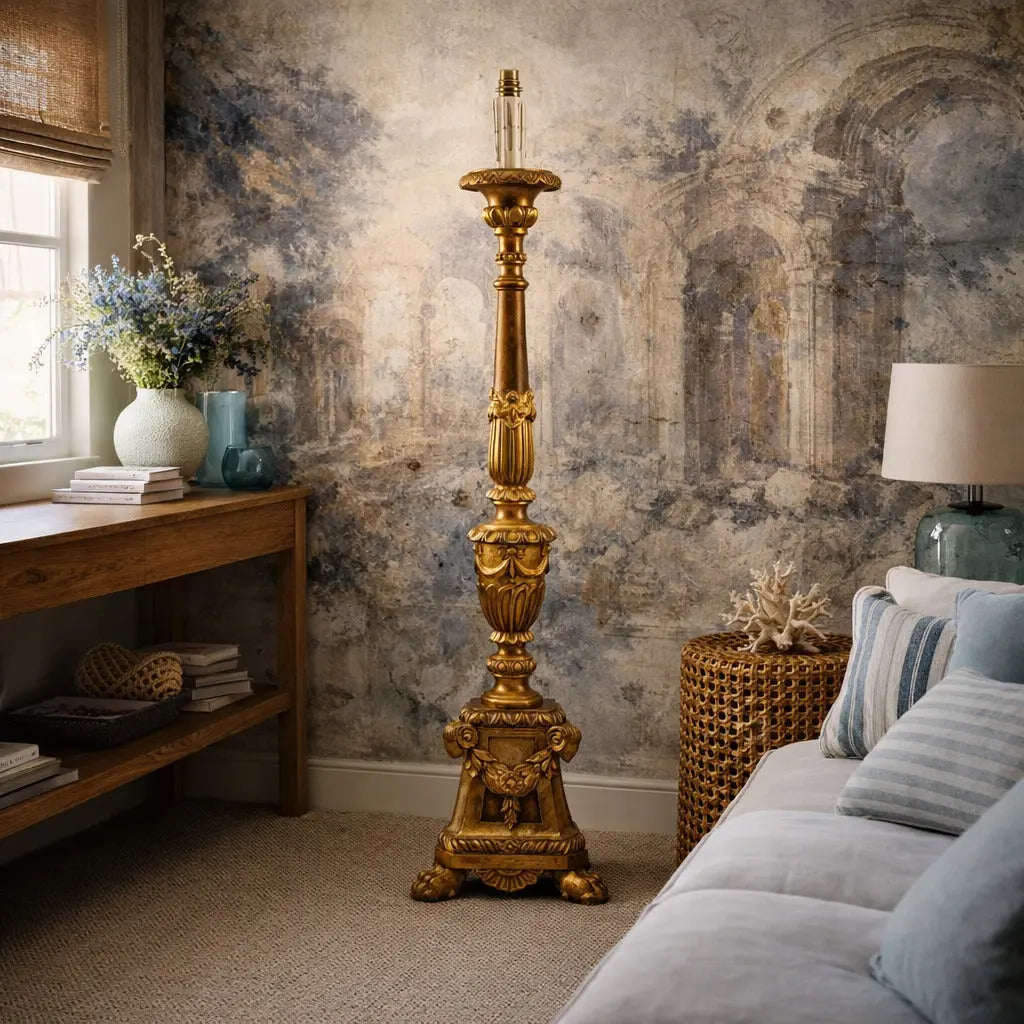 Antique Candelabra Gilded Carved Wood Italy Mid XIX Century - Italy, Mid XIX Century | Antiques | Fancy Goods