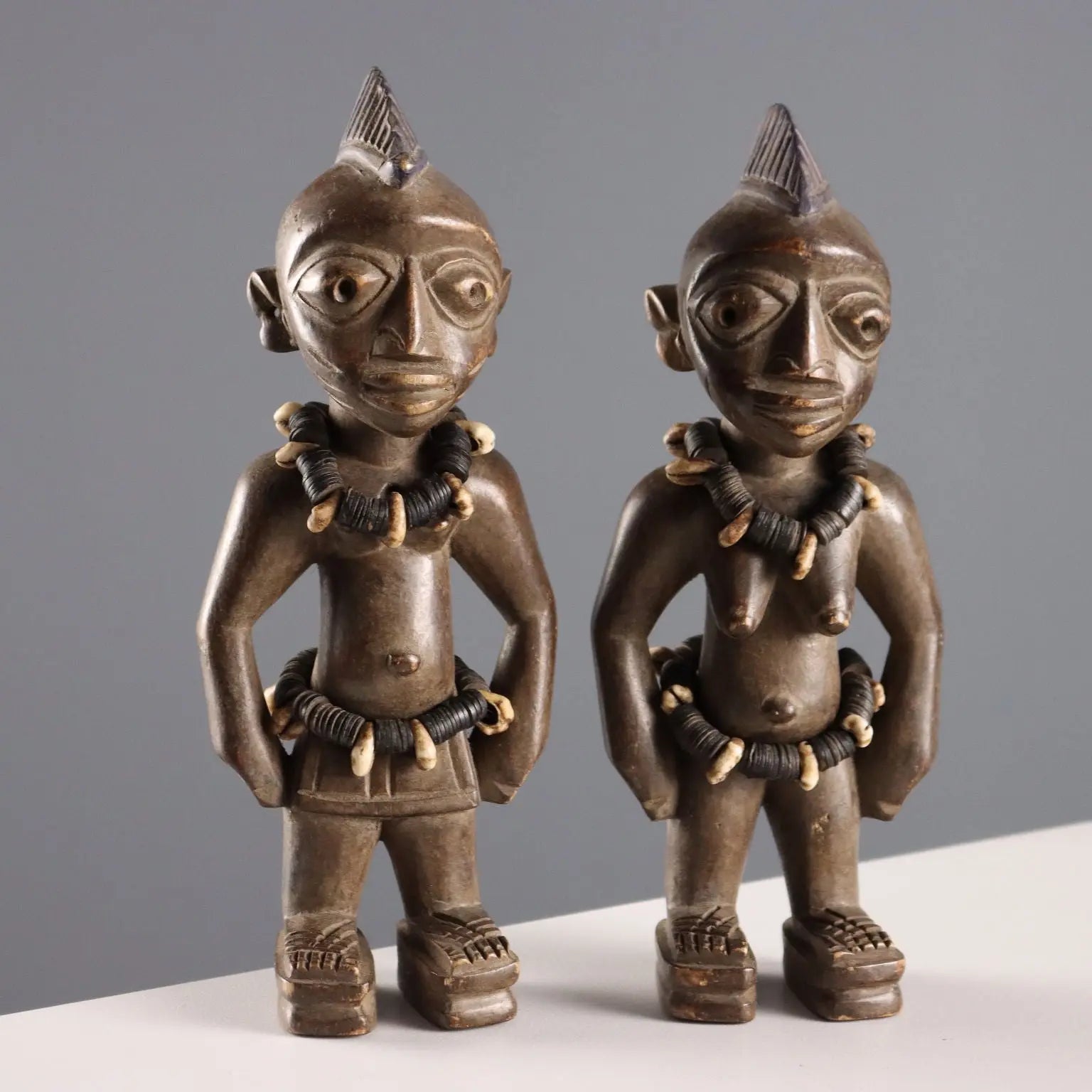 Ibediji Twins Wood Youruba Art Nigeria Third Quarter XX Century - Nigeria, Third Quarter XX Century | Antiques | Fancy Goods
