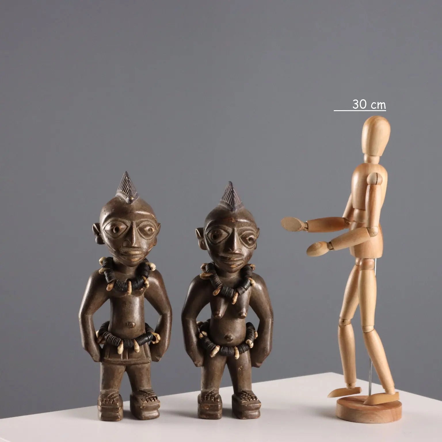 Ibediji Twins Wood Youruba Art Nigeria Third Quarter XX Century - Nigeria, Third Quarter XX Century | Antiques | Fancy Goods