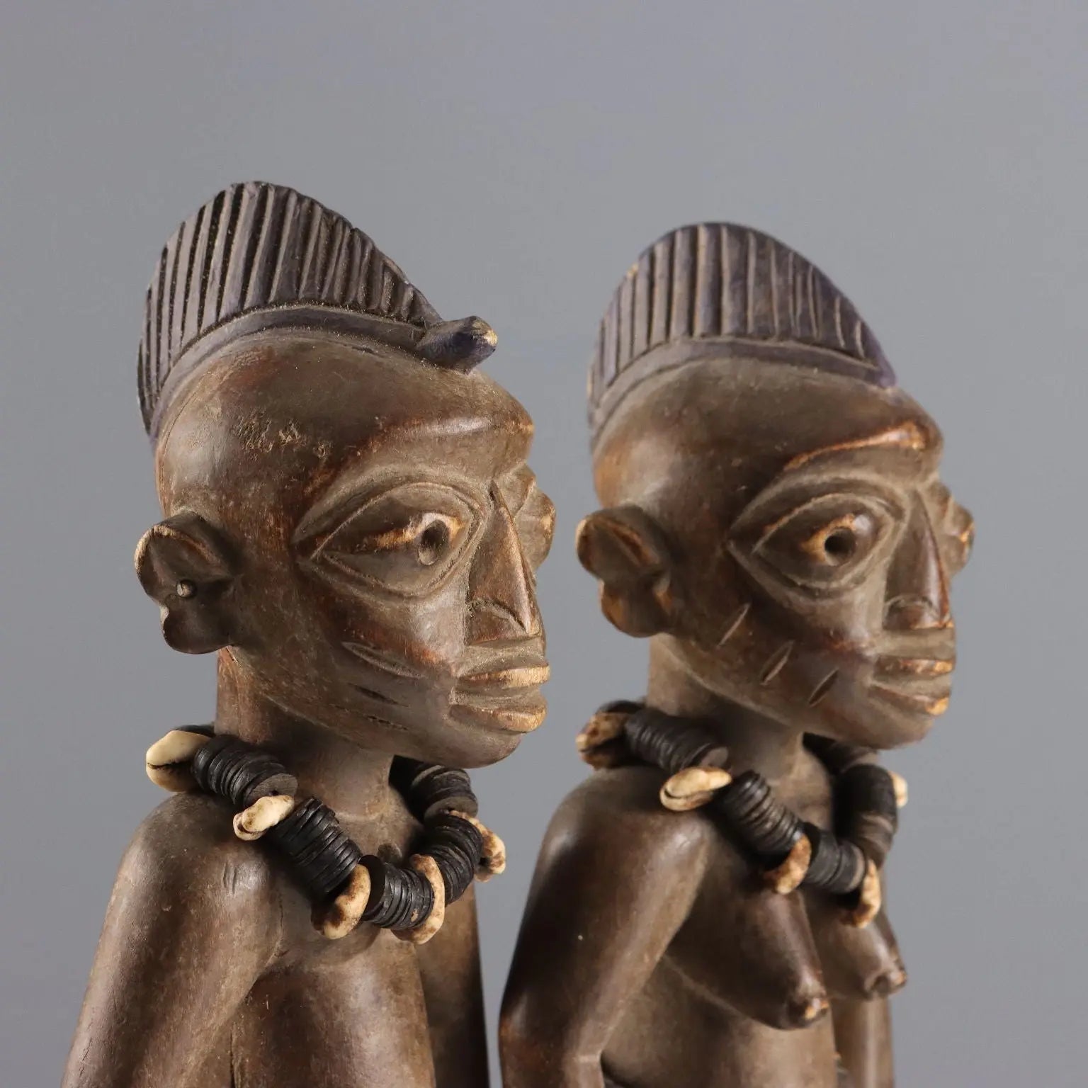 Ibediji Twins Wood Youruba Art Nigeria Third Quarter XX Century - Nigeria, Third Quarter XX Century | Antiques | Fancy Goods