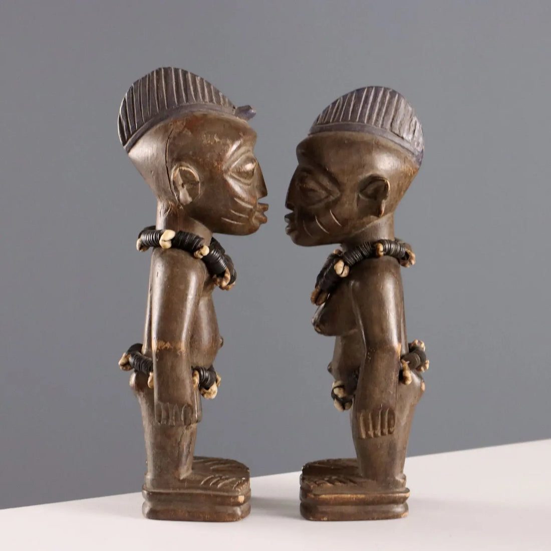 Ibediji Twins Wood Youruba Art Nigeria Third Quarter XX Century - Nigeria, Third Quarter XX Century | Antiques | Fancy Goods
