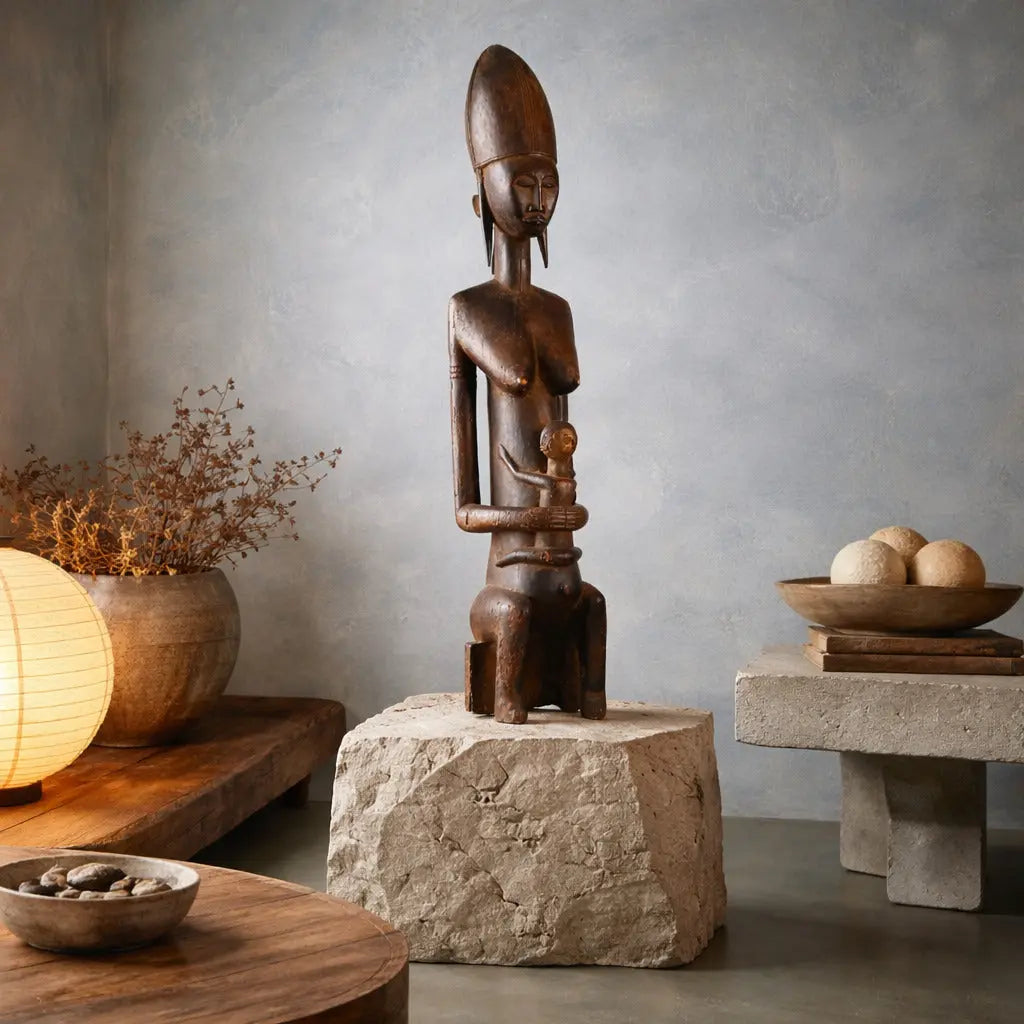 Wooden Bamana Sculpture Motherhood Mali Africa XX Century - Africa, Late XX Century | Antiques | Fancy Goods