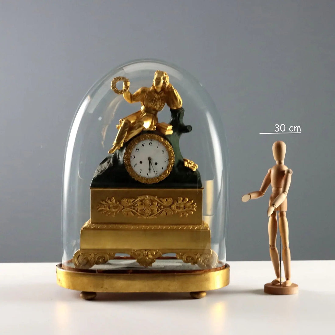 Antique Table Clock in Case Wood Glass XIX Century - France, Mid XIX Century | Antiques | Fancy Goods