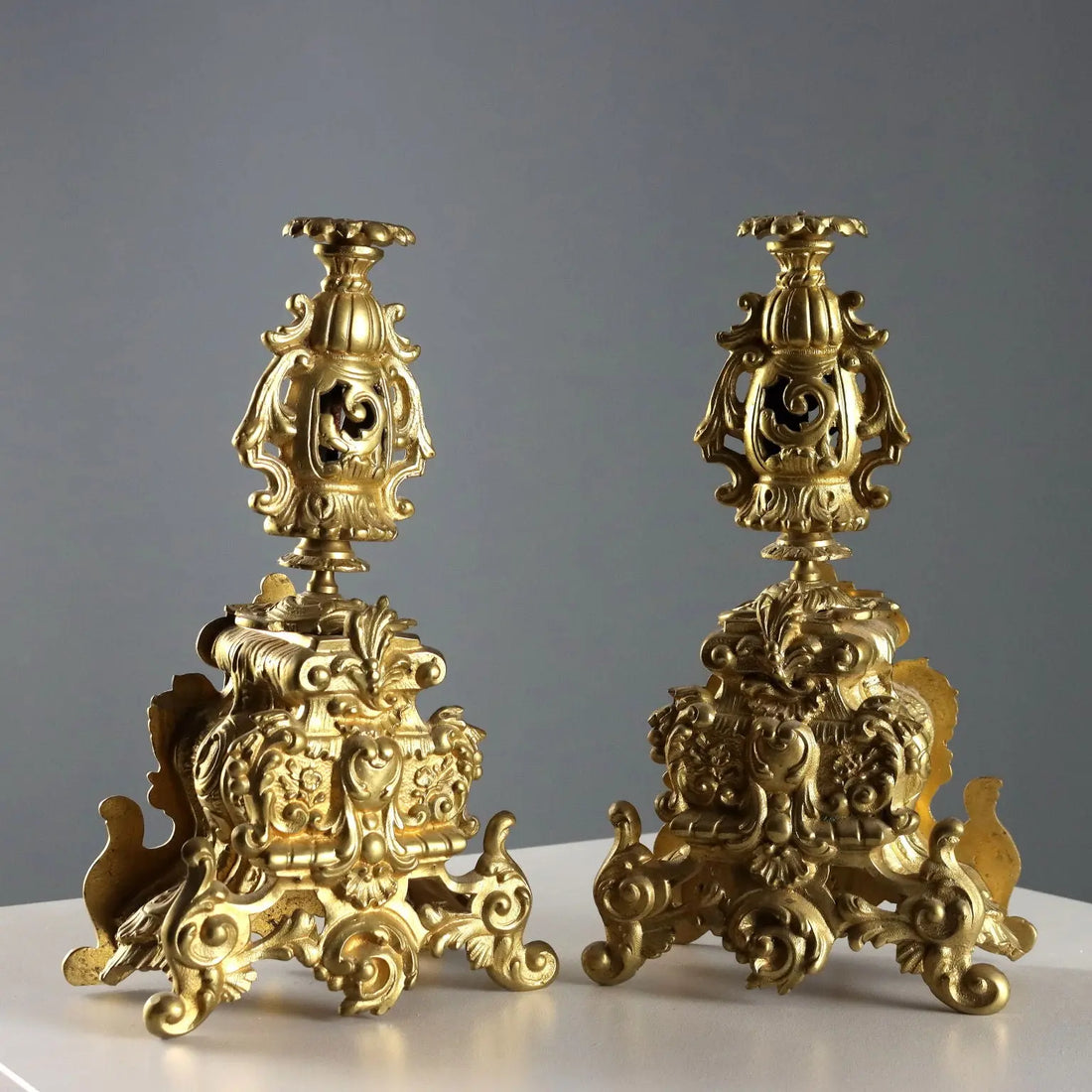Antique Triptych Clock Gilded Bronze France XIX-XX Century - France, Late XIX - Early XX Century | Antiques | Fancy Goods