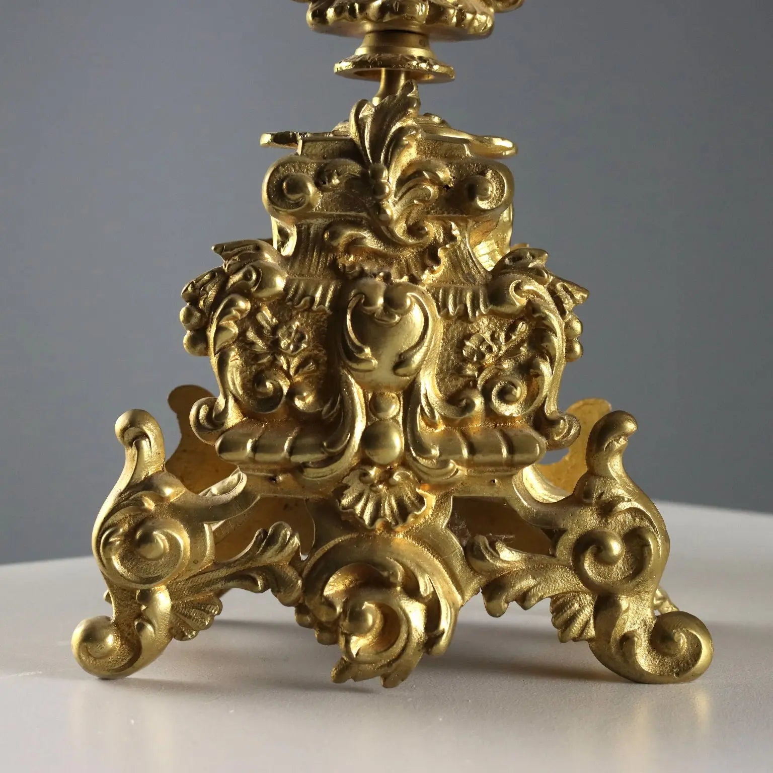 Antique Triptych Clock Gilded Bronze France XIX-XX Century - France, Late XIX - Early XX Century | Antiques | Fancy Goods