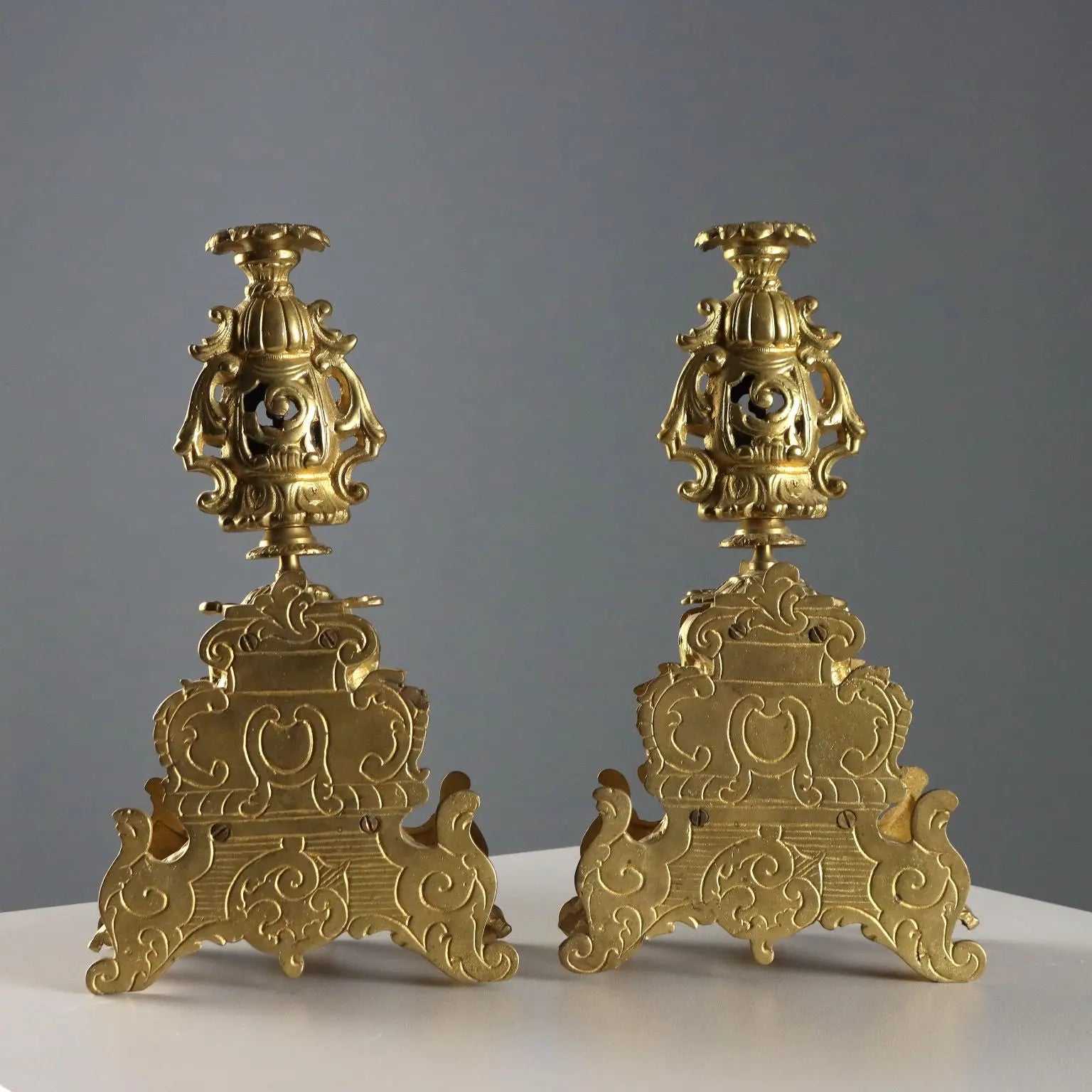 Antique Triptych Clock Gilded Bronze France XIX-XX Century - France, Late XIX - Early XX Century | Antiques | Fancy Goods
