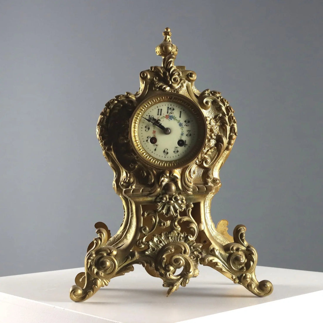 Antique Triptych Clock Gilded Bronze France XIX-XX Century - France, Late XIX - Early XX Century | Antiques | Fancy Goods