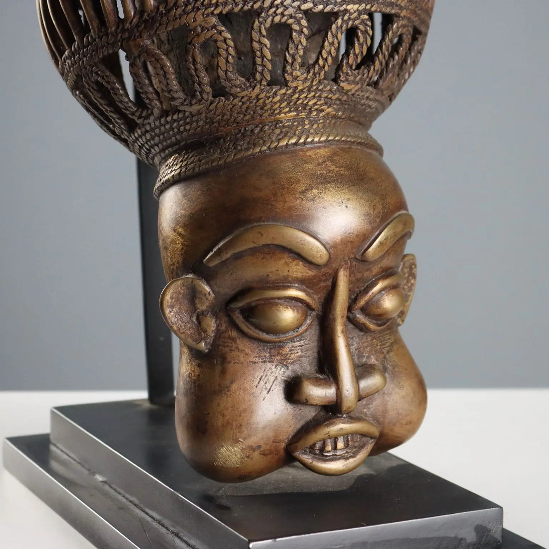 Ethnic Pipe Bronze Bamun Art Camerun Africa XX Century - Africa, Third Quarter of the XX Century | Antiques | Fancy Goods