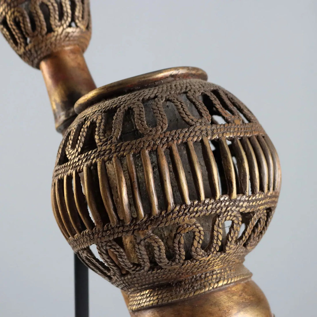 Ethnic Pipe Bronze Bamun Art Camerun Africa XX Century - Africa, Third Quarter of the XX Century | Antiques | Fancy Goods