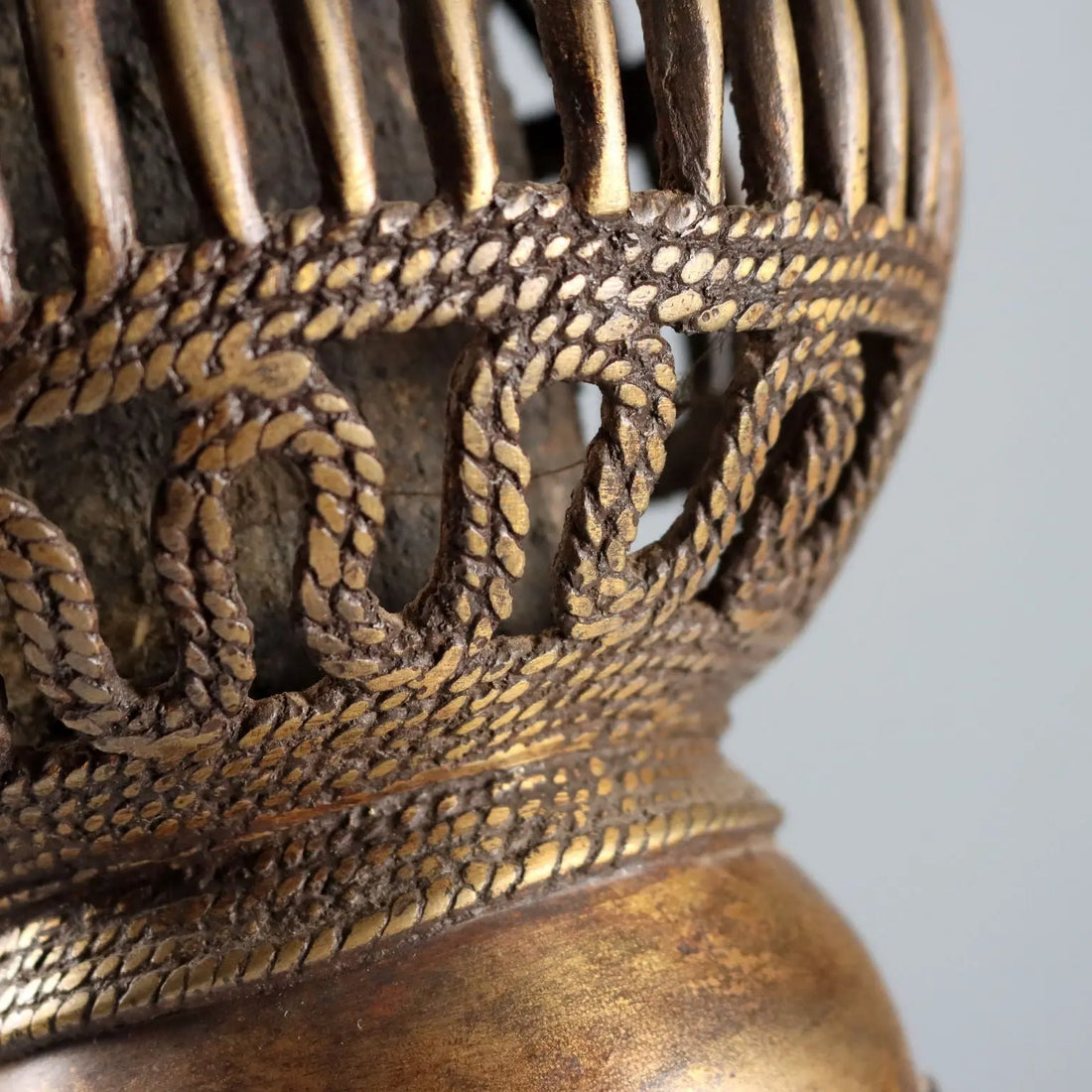 Ethnic Pipe Bronze Bamun Art Camerun Africa XX Century - Africa, Third Quarter of the XX Century | Antiques | Fancy Goods