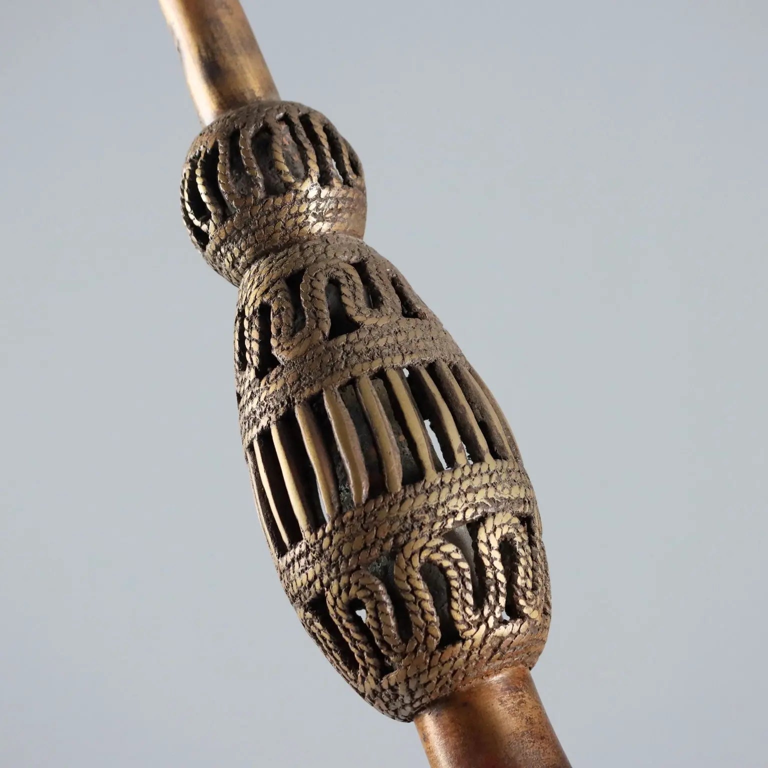 Ethnic Pipe Bronze Bamun Art Camerun Africa XX Century - Africa, Third Quarter of the XX Century | Antiques | Fancy Goods