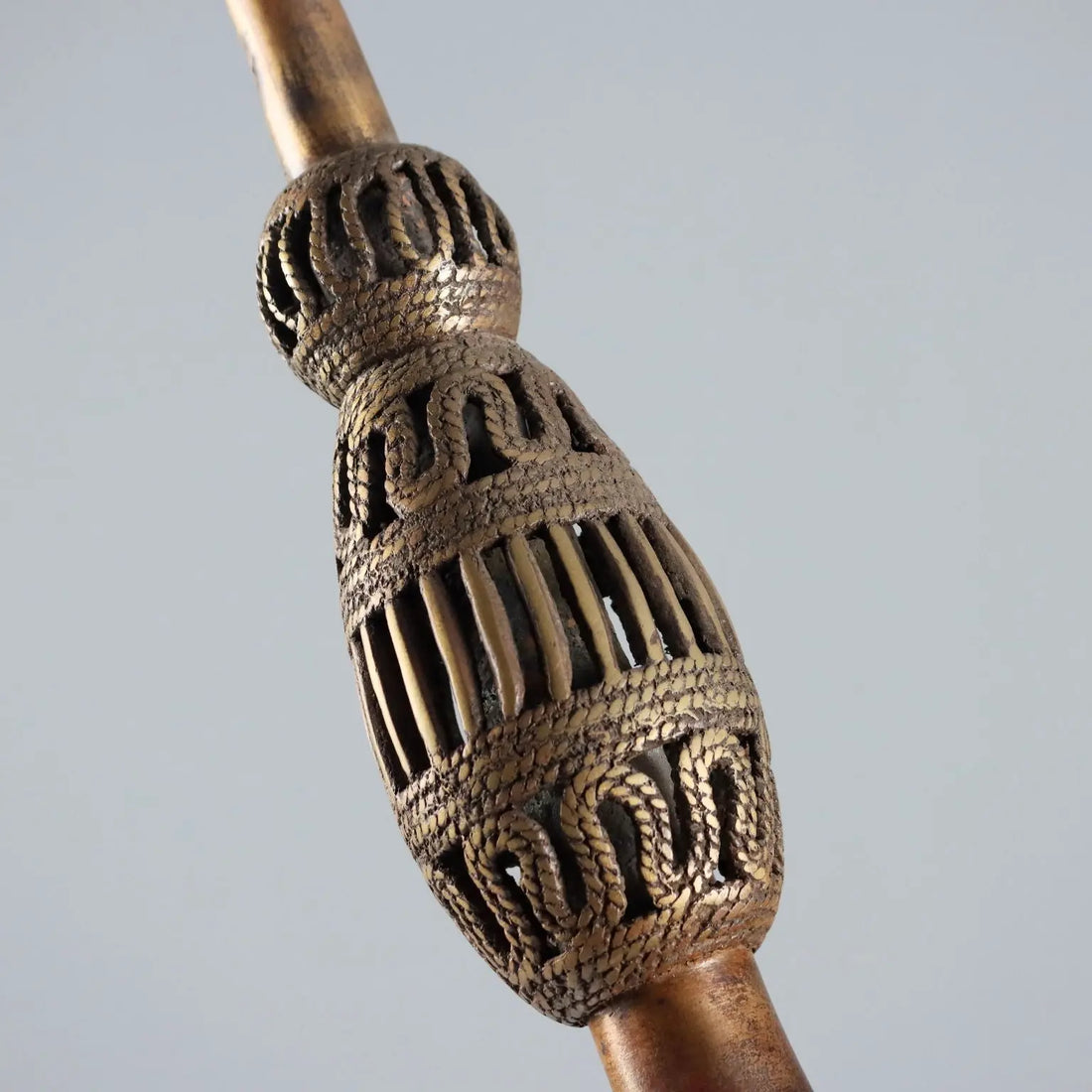 Ethnic Pipe Bronze Bamun Art Camerun Africa XX Century - Africa, Third Quarter of the XX Century | Antiques | Fancy Goods