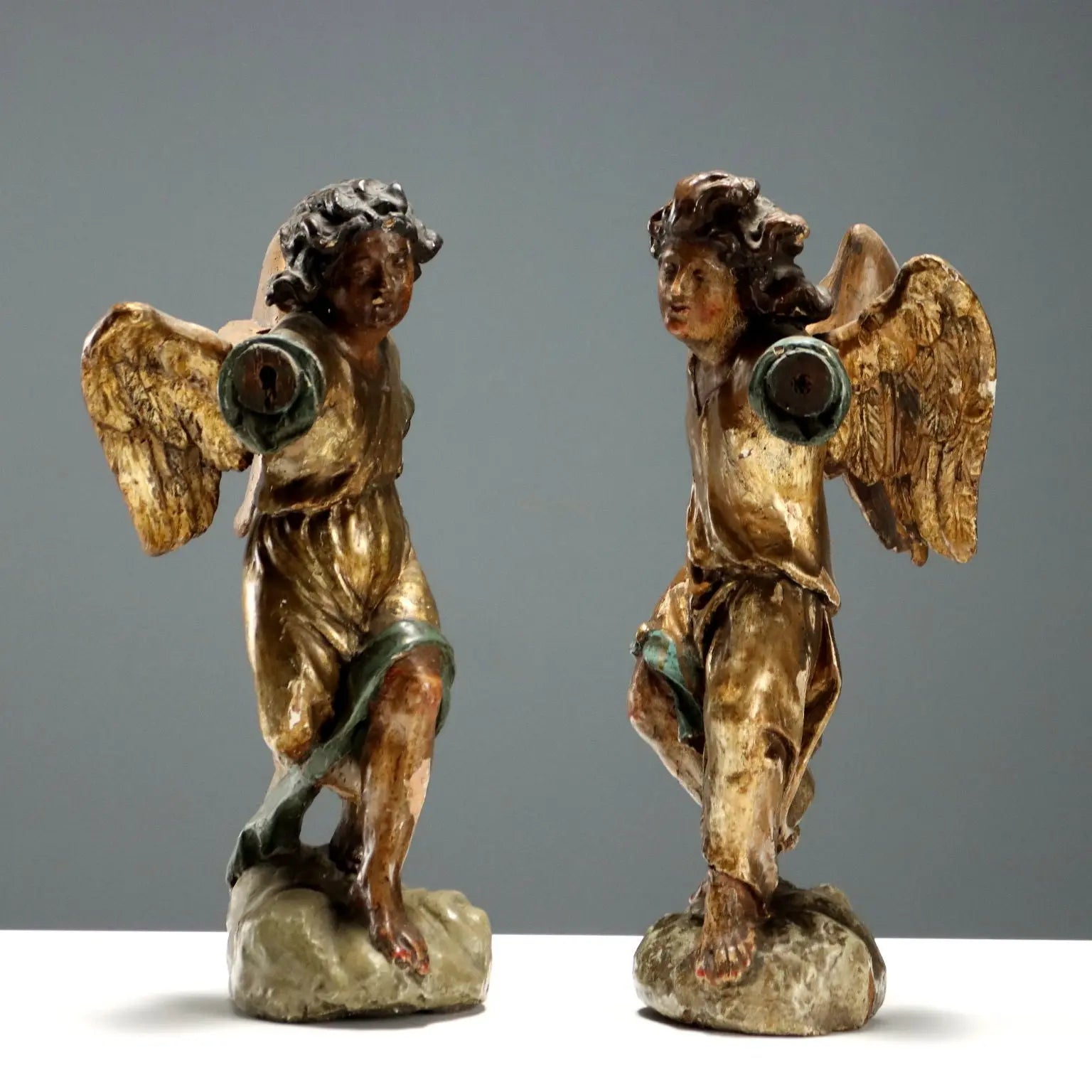 Antique Angels Carved Gilded Wood Italy XVIII Century - Italy, Mid XVIII Century | Antiques | Fancy Goods