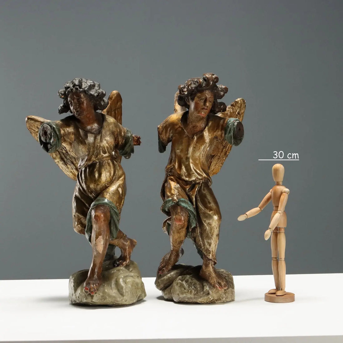 Antique Angels Carved Gilded Wood Italy XVIII Century - Italy, Mid XVIII Century | Antiques | Fancy Goods