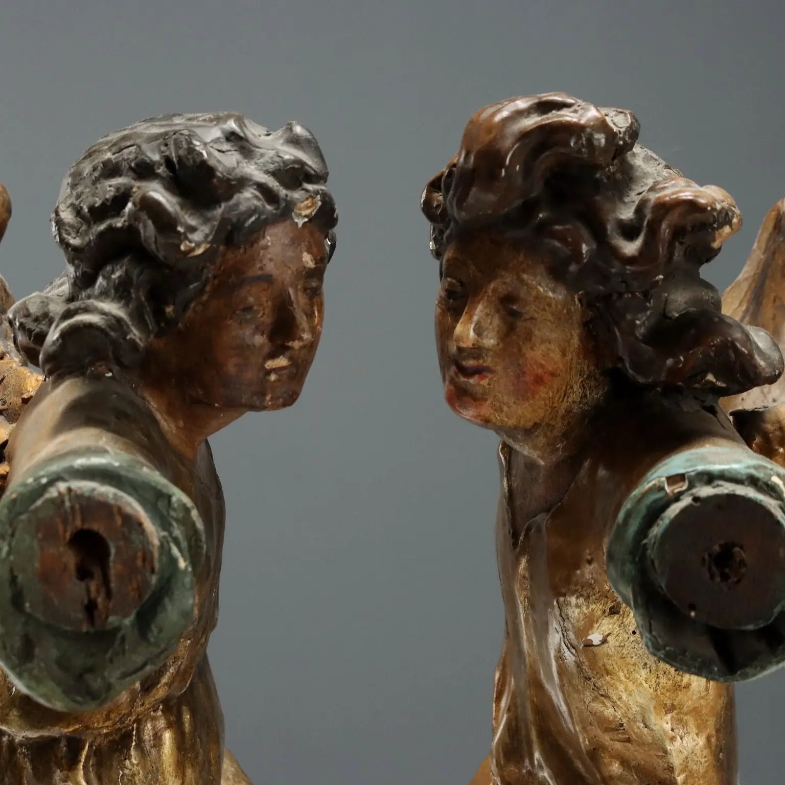 Antique Angels Carved Gilded Wood Italy XVIII Century - Italy, Mid XVIII Century | Antiques | Fancy Goods