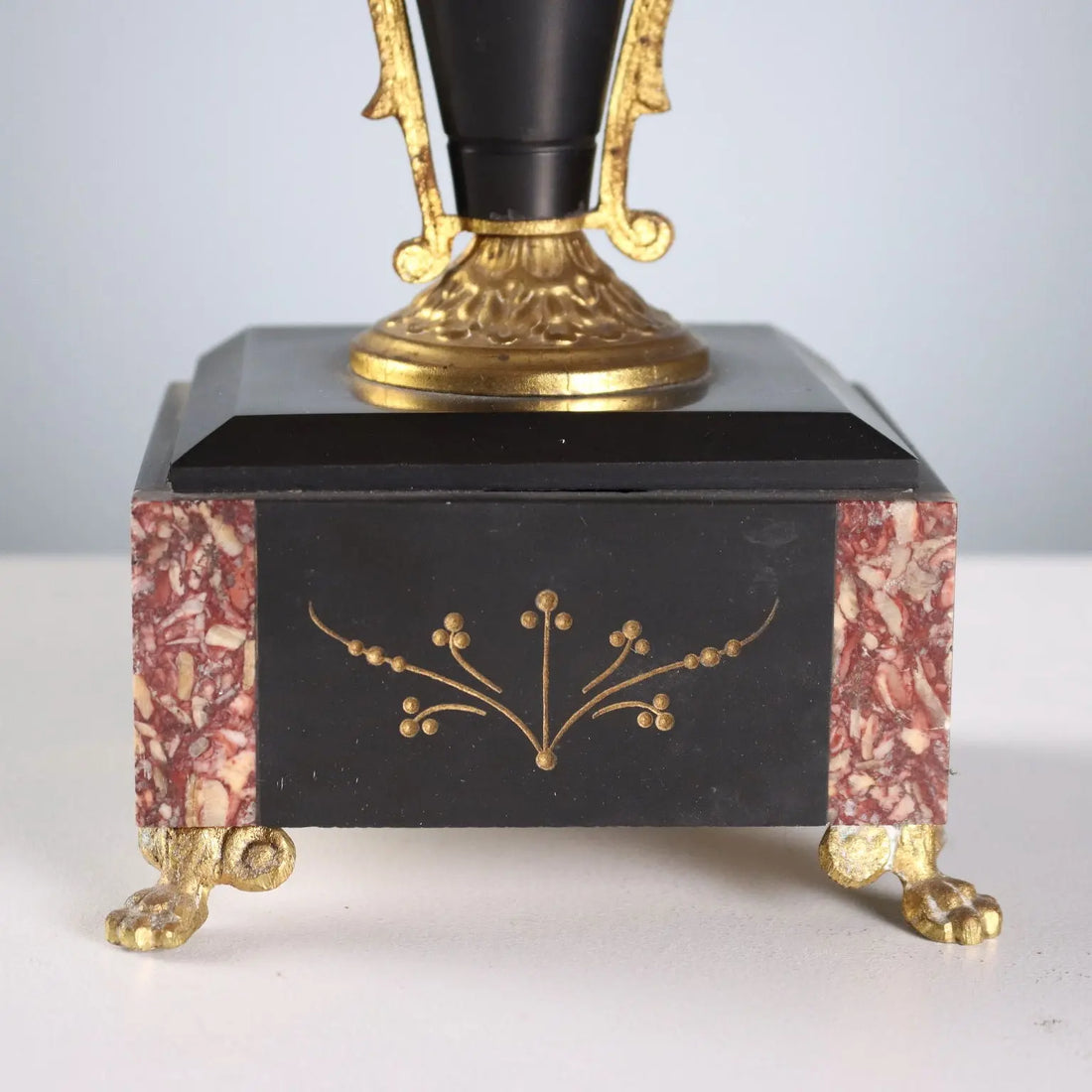 Antique Triptych Clock Bronze Marble Decorations France XIX-XX Century - France, XIX-XX Century | Antiques | Fancy Goods