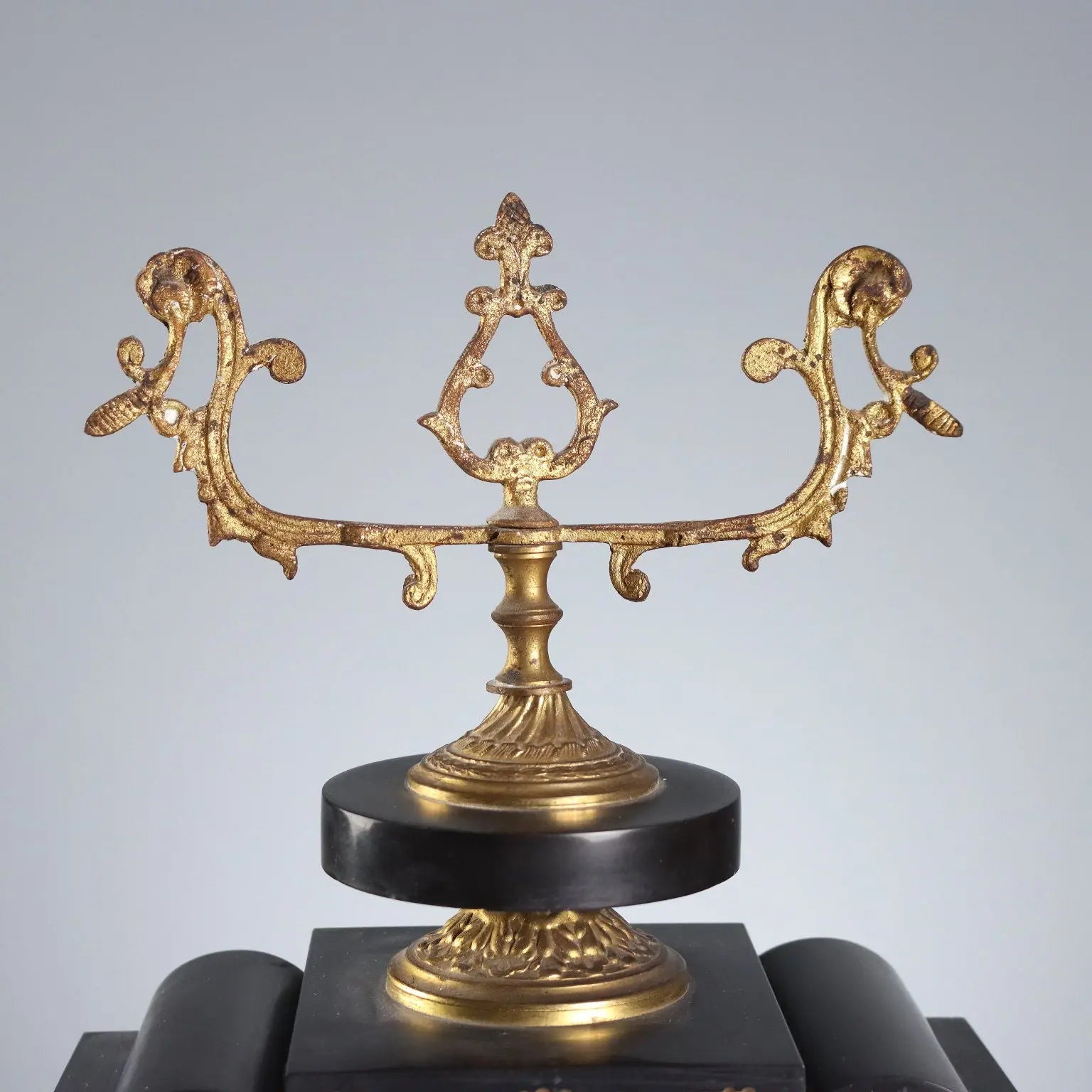 Antique Triptych Clock Bronze Marble Decorations France XIX-XX Century - France, XIX-XX Century | Antiques | Fancy Goods