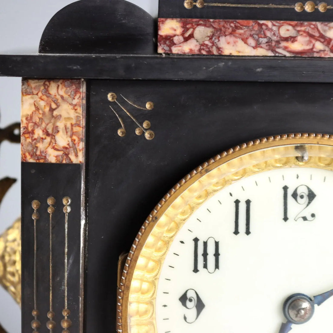 Antique Triptych Clock Bronze Marble Decorations France XIX-XX Century - France, XIX-XX Century | Antiques | Fancy Goods