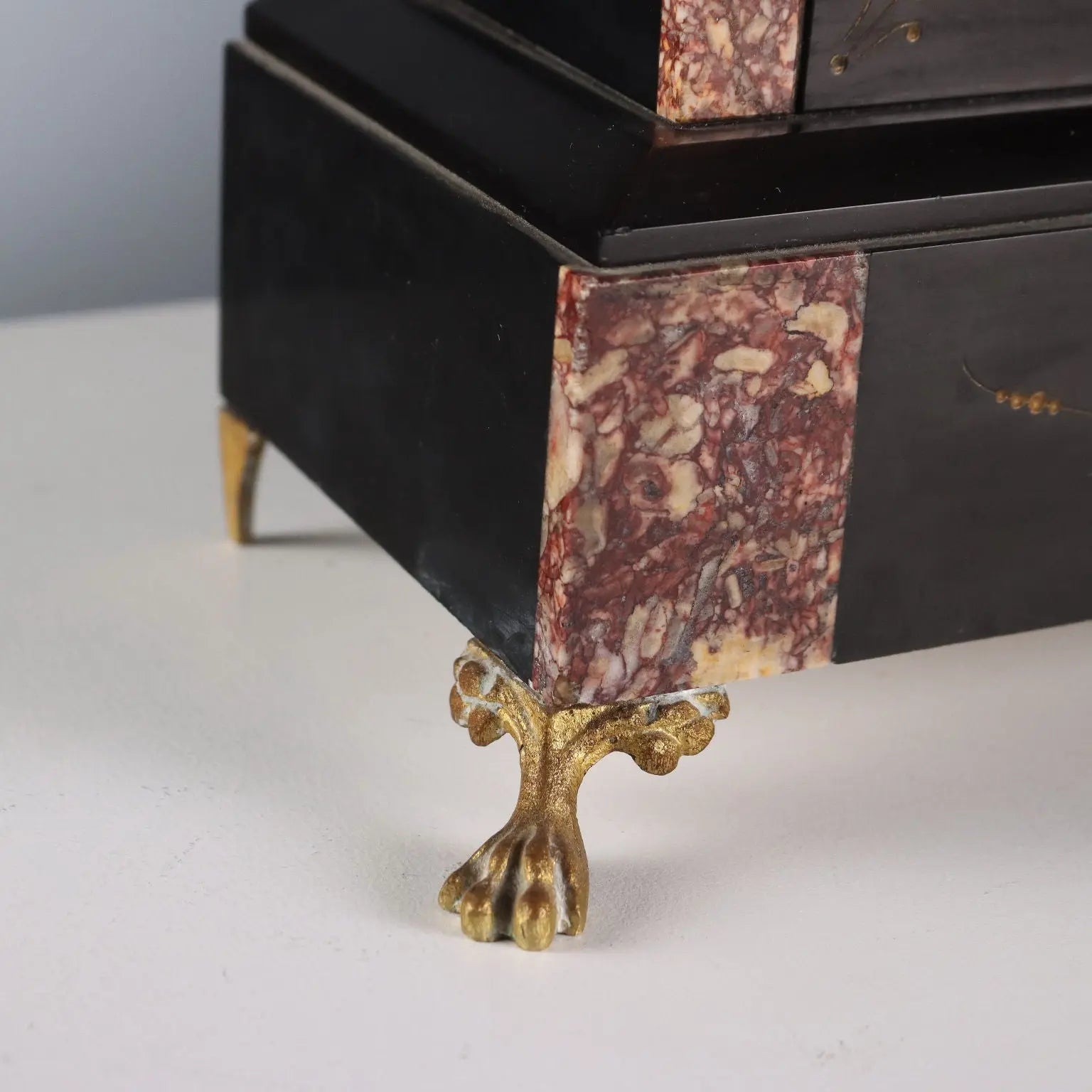 Antique Triptych Clock Bronze Marble Decorations France XIX-XX Century - France, XIX-XX Century | Antiques | Fancy Goods