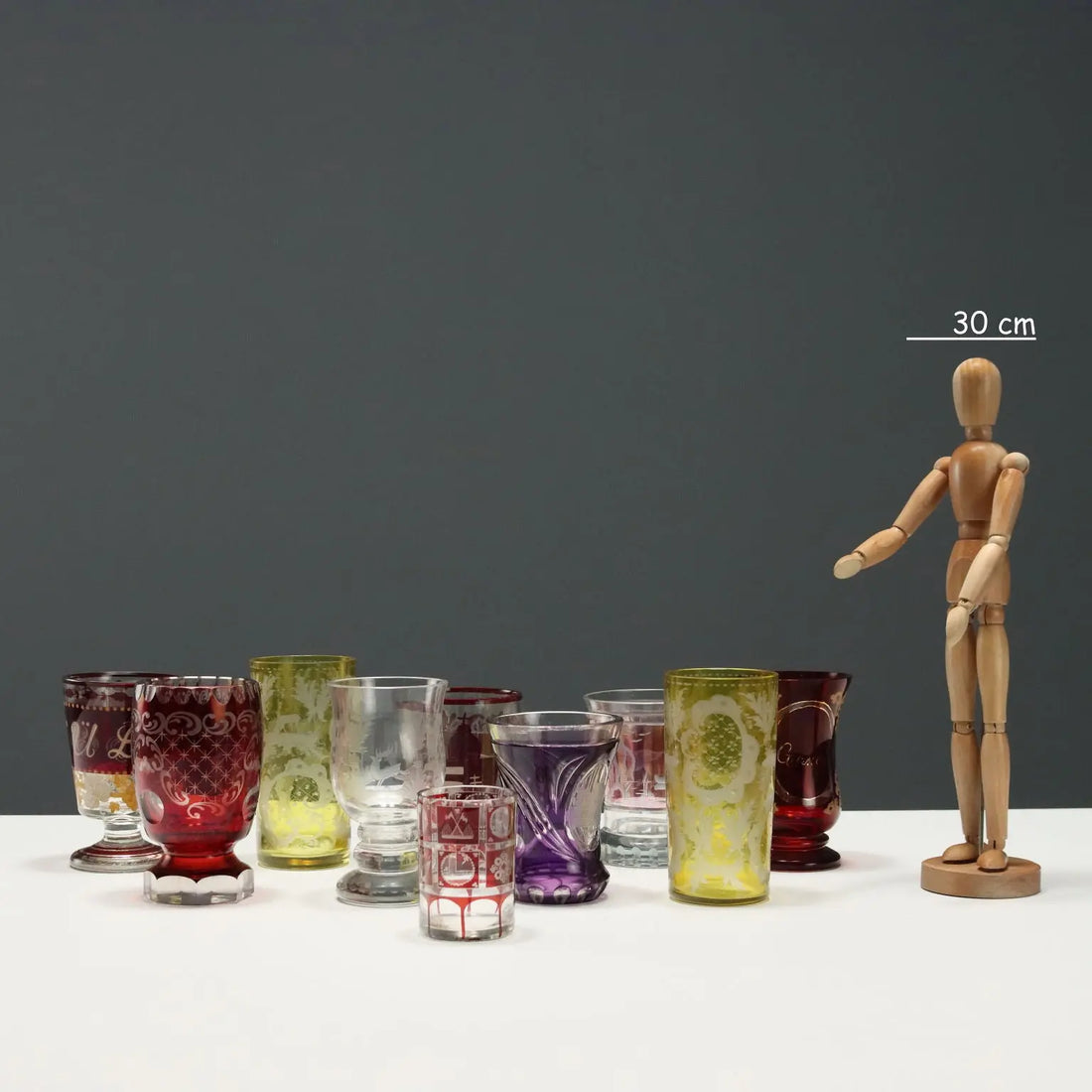Group of 10 Glasses Various Colours Italy XIX-XX Century - Europe, XIX-XX Century | Antiques | Fancy Goods