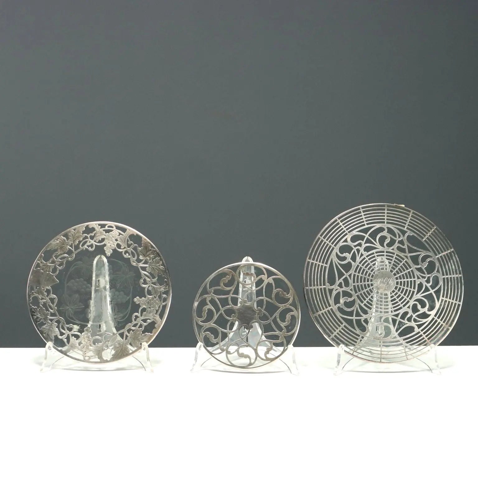 Antique Trivets Silver Glass Europe USA XX Century - Europe, USA. Early XX Century | Antiques | Fancy Goods