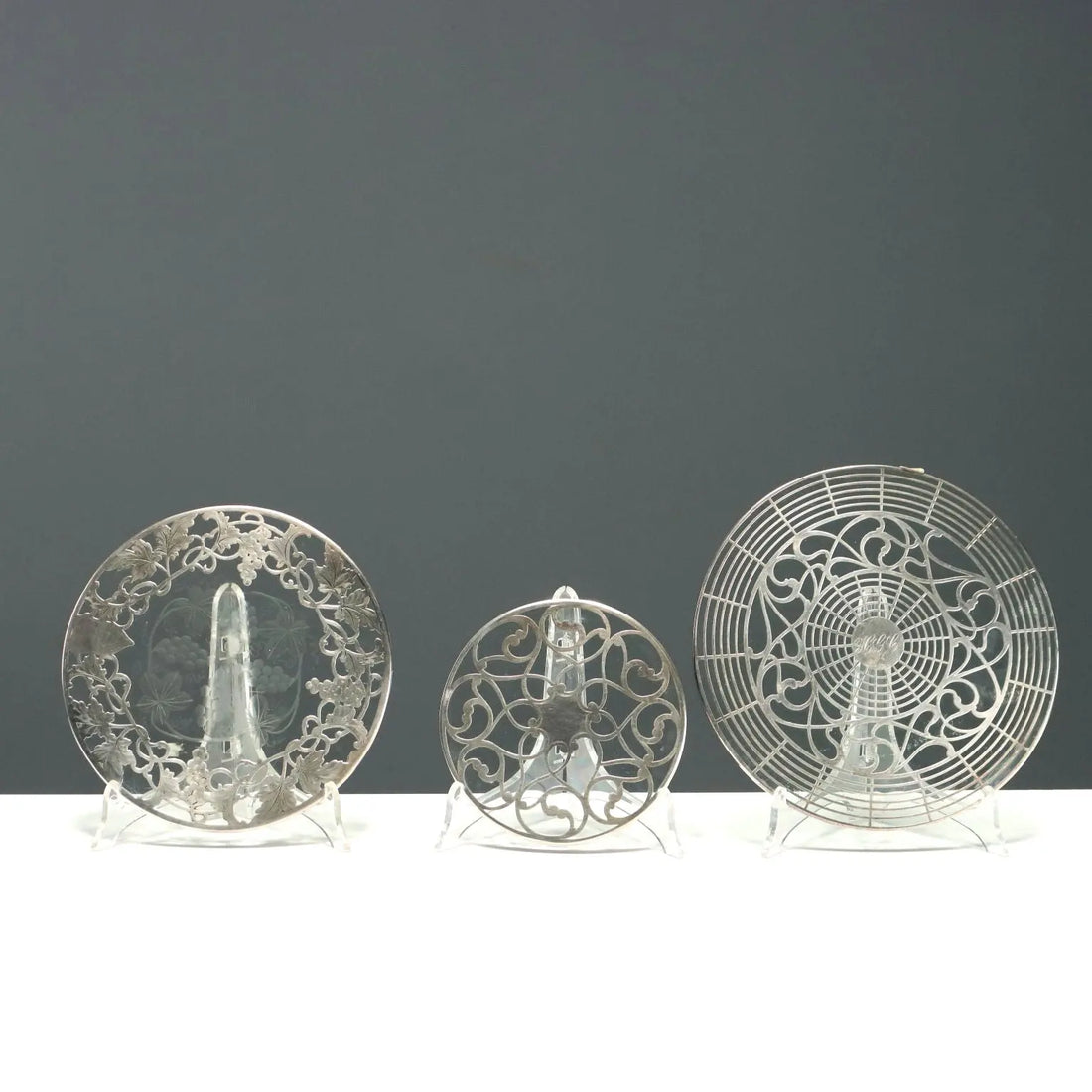 Antique Trivets Silver Glass Europe USA XX Century - Europe, USA. Early XX Century | Antiques | Fancy Goods