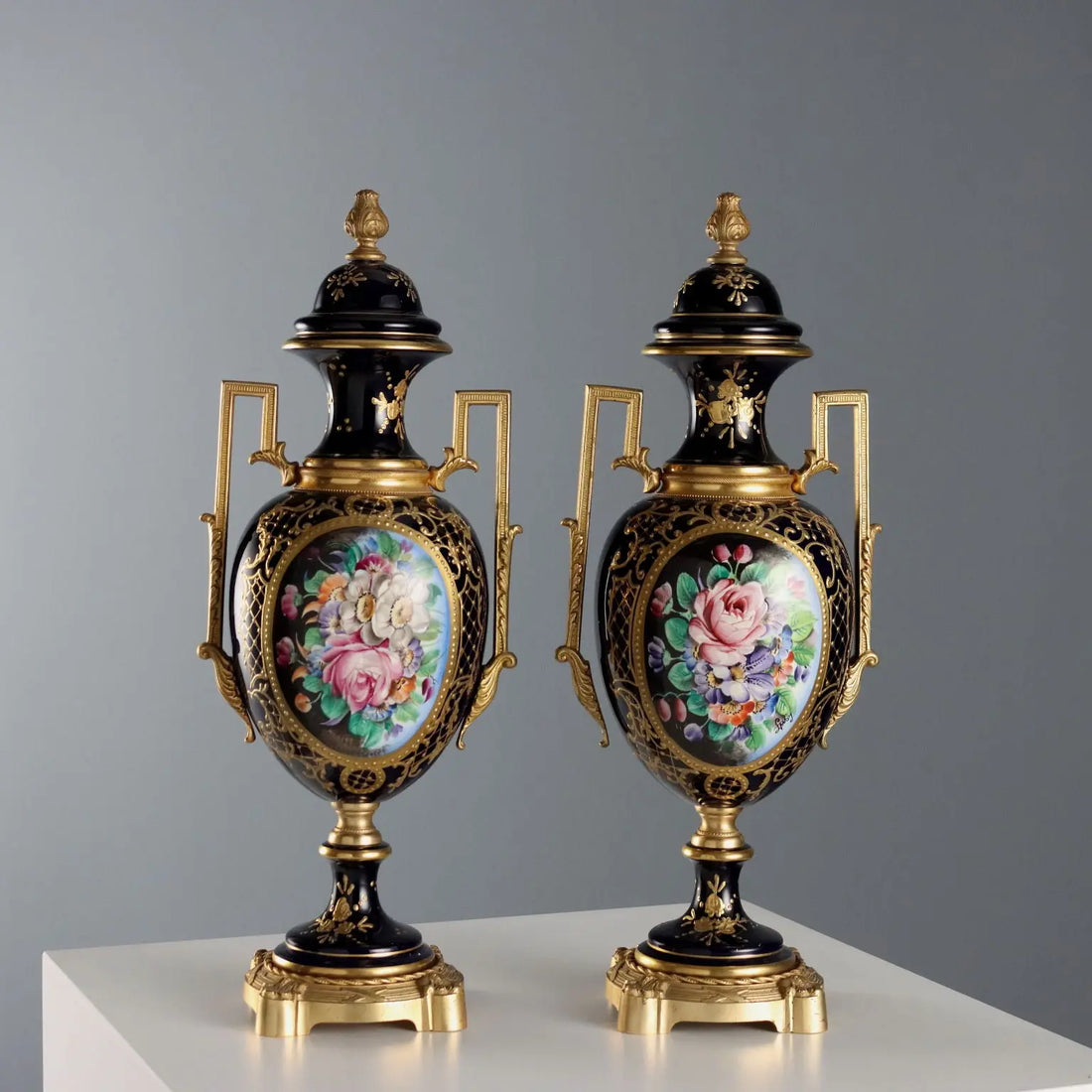 Antique Vases Porcelain Gilded Bronze Decorations XX Century - France, Mid XX Century | Antiques | Fancy Goods