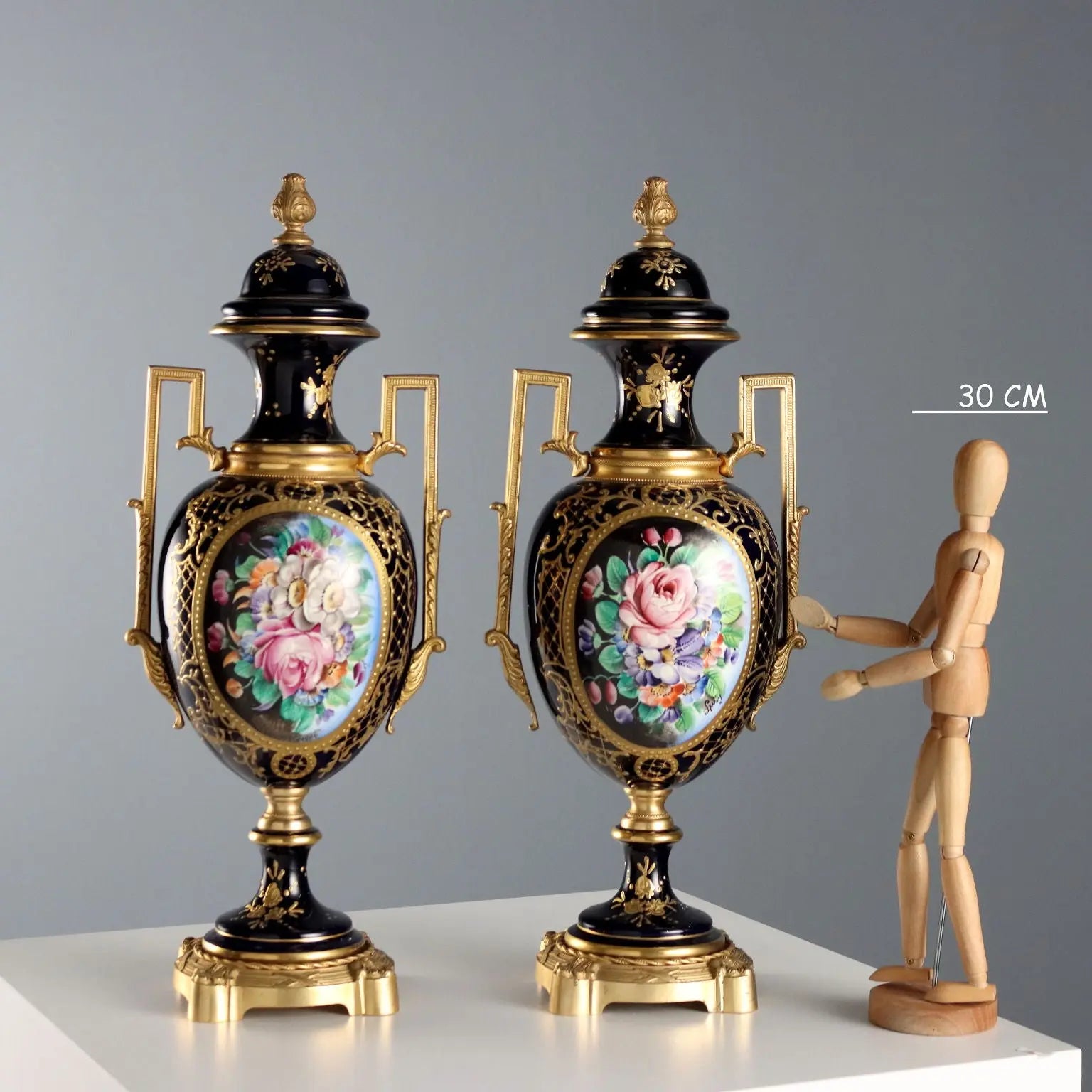 Antique Vases Porcelain Gilded Bronze Decorations XX Century - France, Mid XX Century | Antiques | Fancy Goods