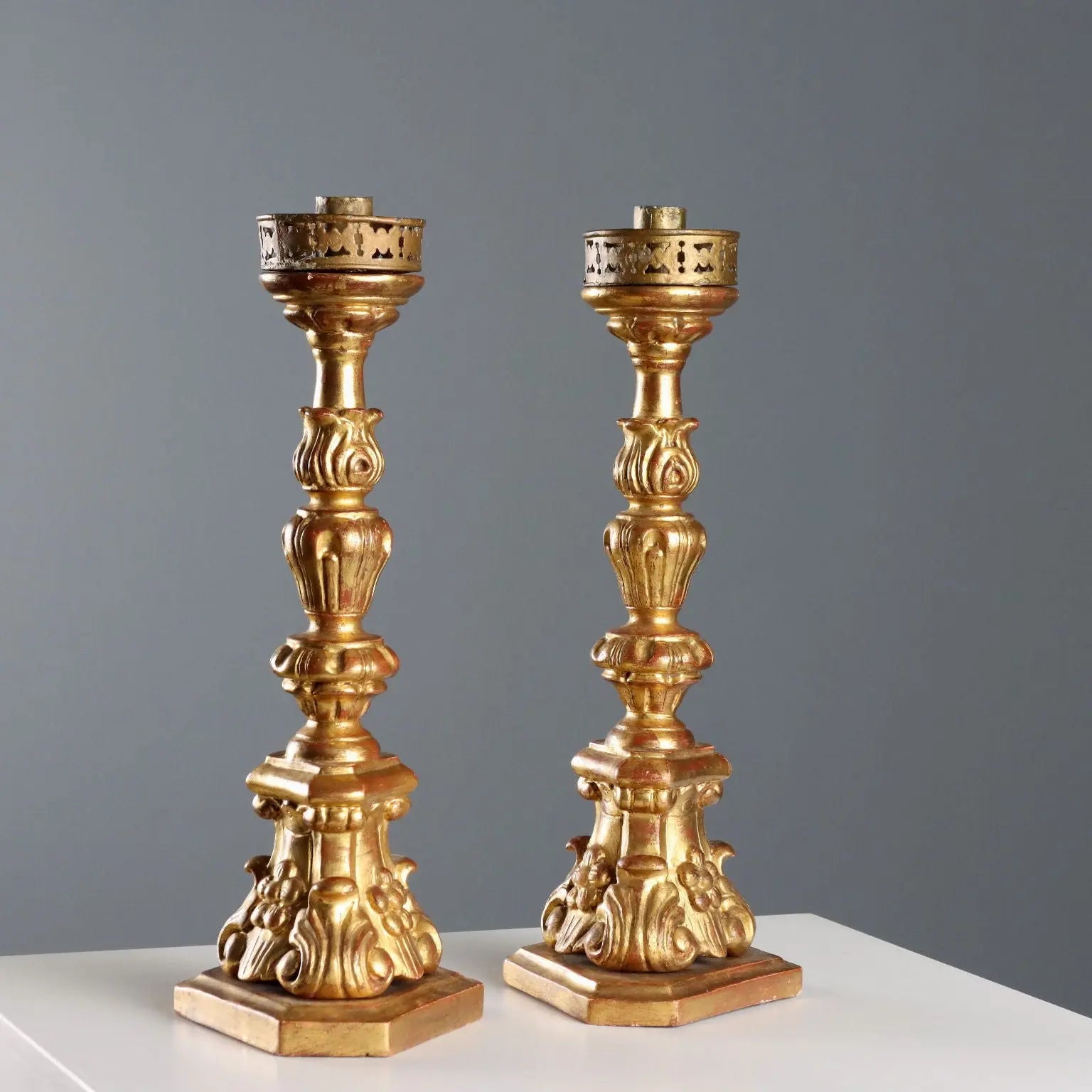 Antique Candelabra Wood Iron Italy XX Century - Italy, Early XX Century | Antiques | Fancy Goods