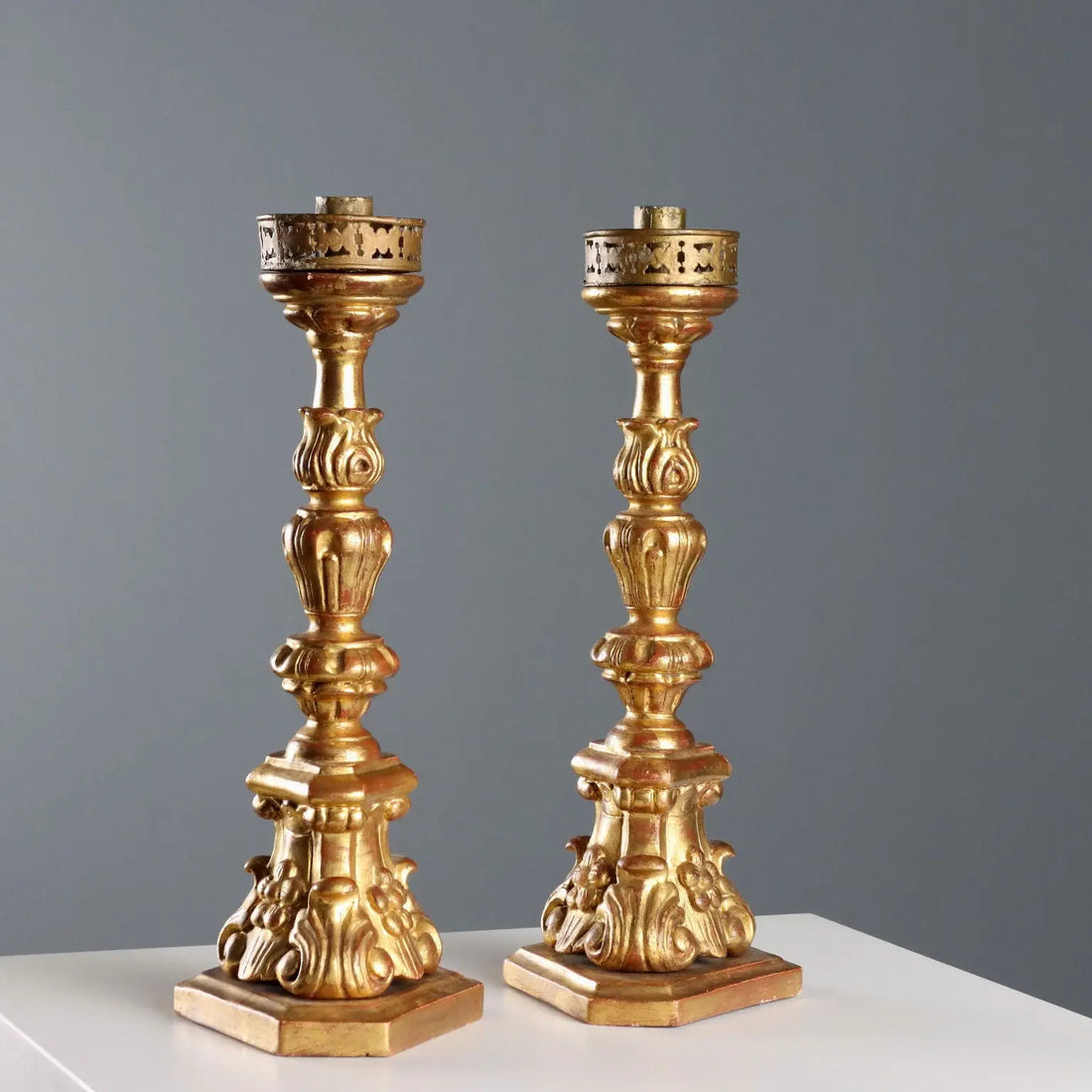 Antique Candelabra Wood Iron Italy XX Century - Italy, Early XX Century | Antiques | Fancy Goods
