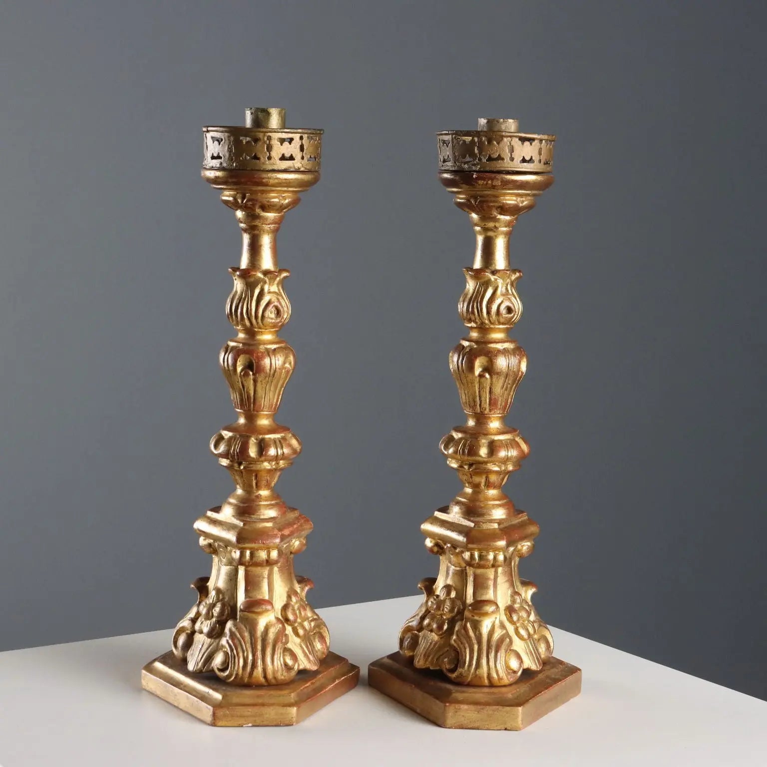 Antique Candelabra Wood Iron Italy XX Century - Italy, Early XX Century | Antiques | Fancy Goods
