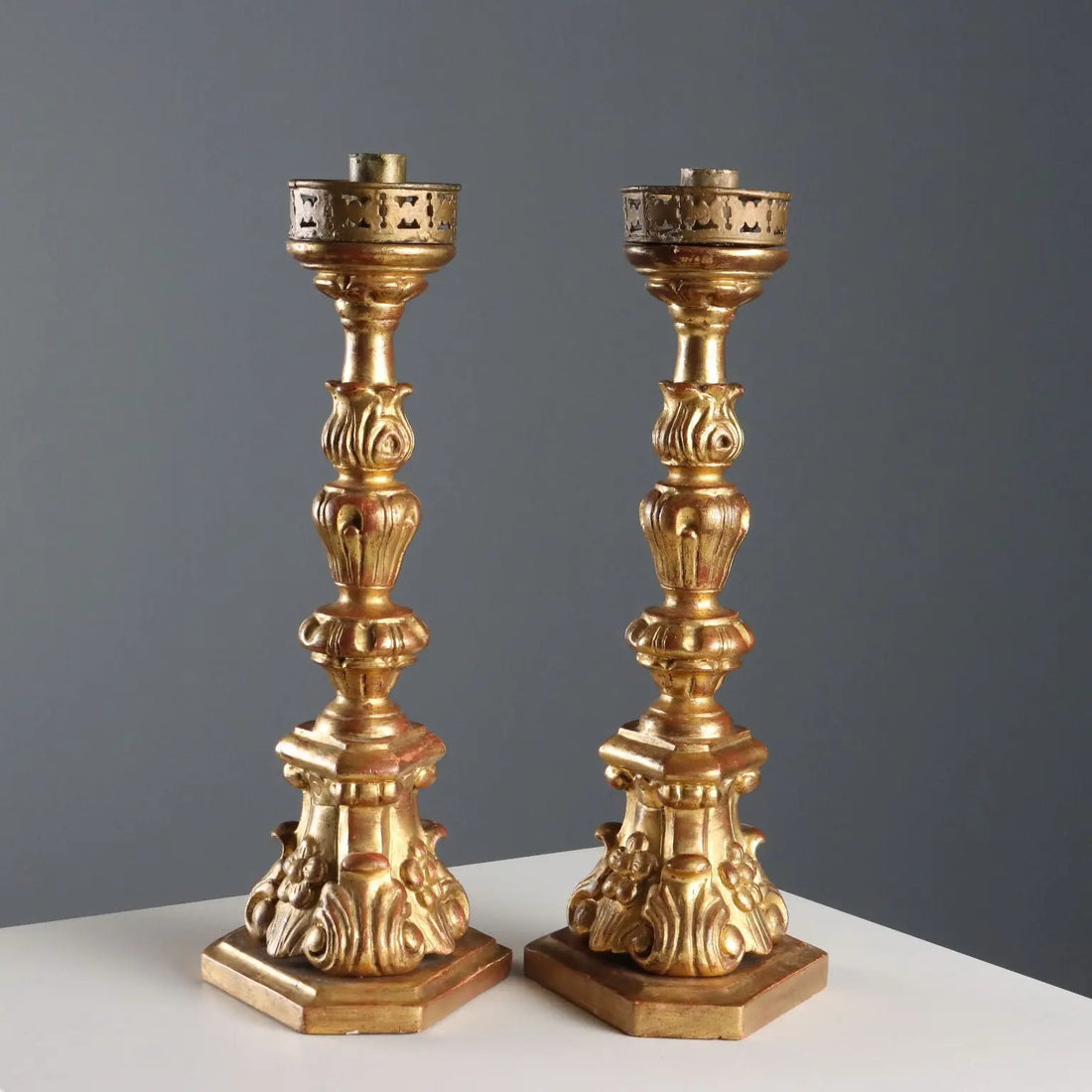 Antique Candelabra Wood Iron Italy XX Century - Italy, Early XX Century | Antiques | Fancy Goods