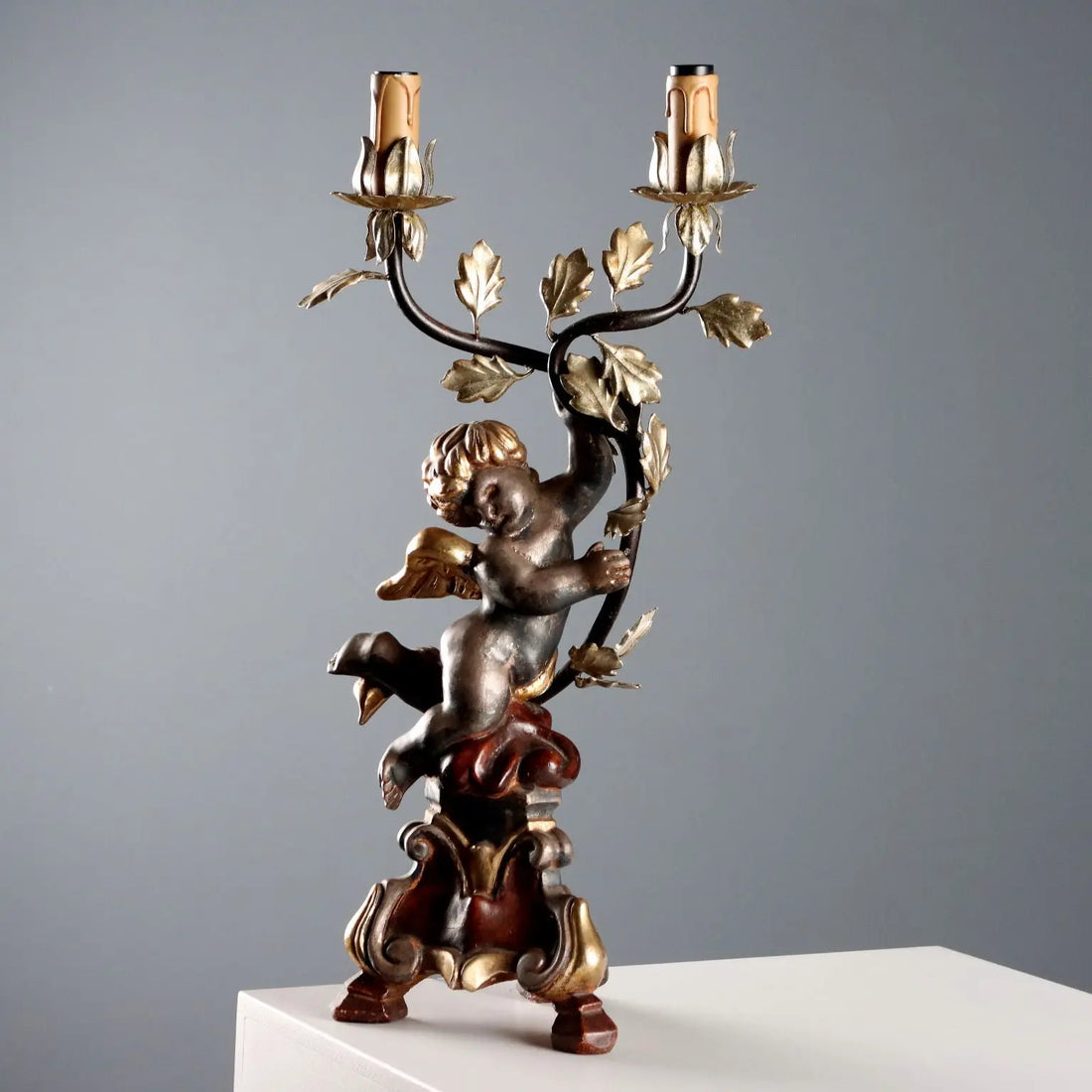 Antique Candelabra Carved Gilded Wood Italy XX Century - Italy, Mid XX Century | Antiques | Fancy Goods