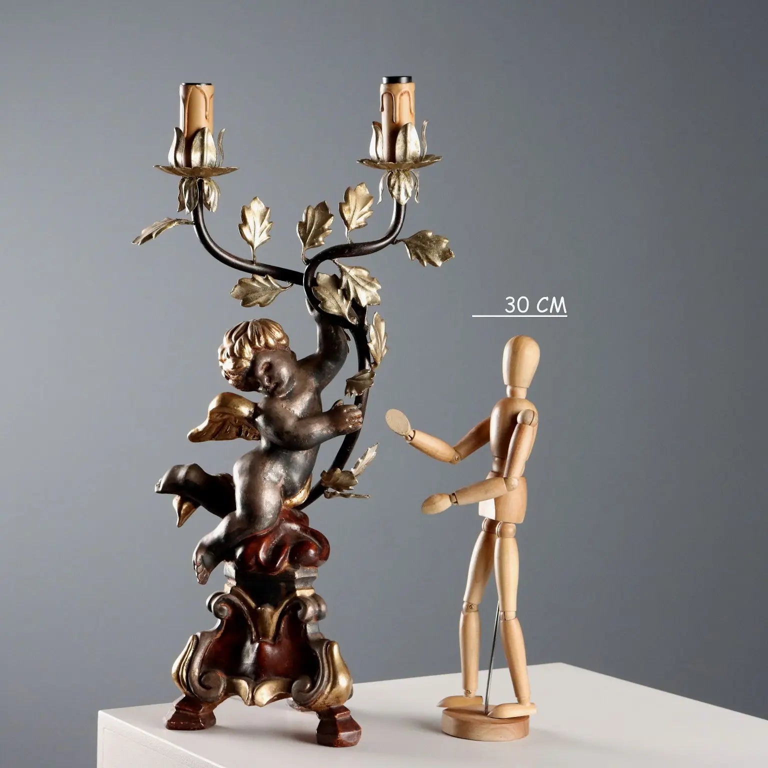 Antique Candelabra Carved Gilded Wood Italy XX Century - Italy, Mid XX Century | Antiques | Fancy Goods
